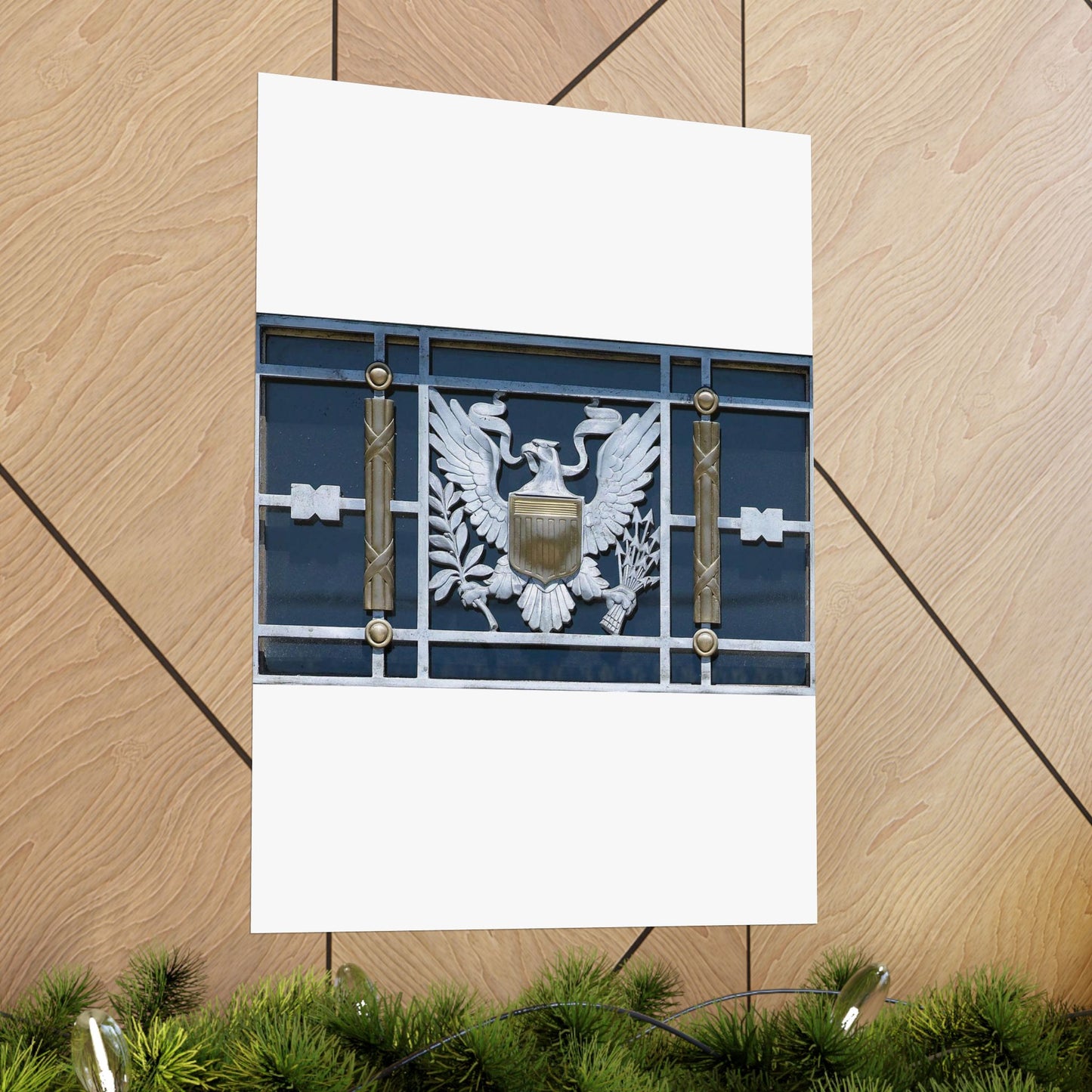 Door detail, Robert J. Nealon Federal Building and U.S. Courthouse, Scranton, Pennsylvania High Quality Matte Wall Art Poster for Home, Office, Classroom