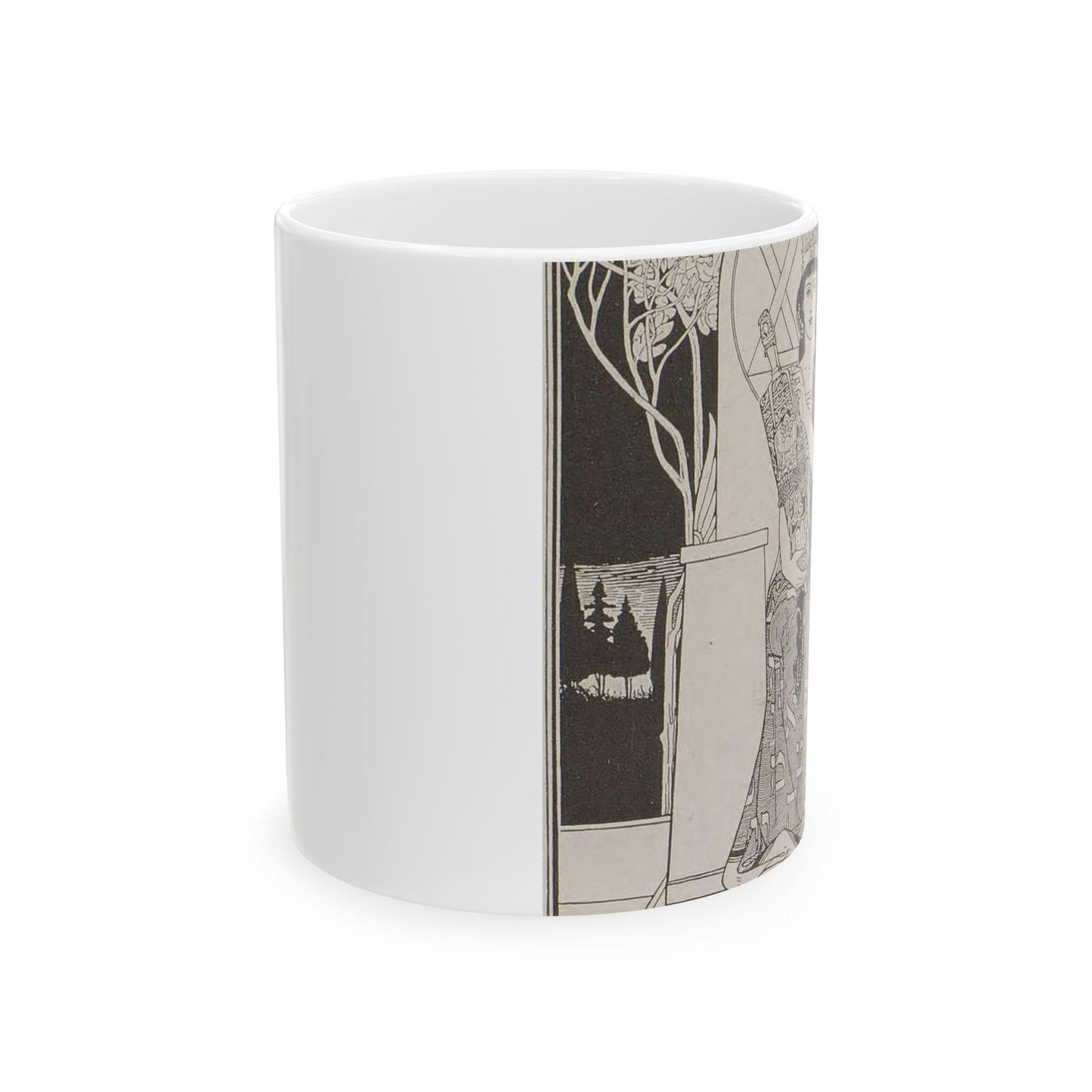 Juda 13 - Art nouveau public domain image Beautiful Novelty Ceramic Coffee Mug 11oz