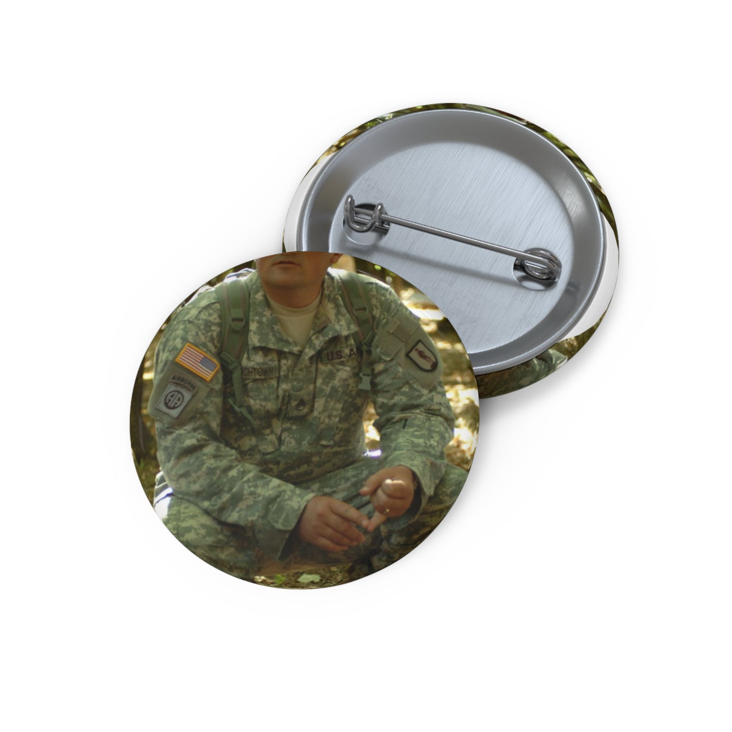 Staff Sgt. James Churchtown, Warrior Leader Course Pin Buttons with Crisp Design