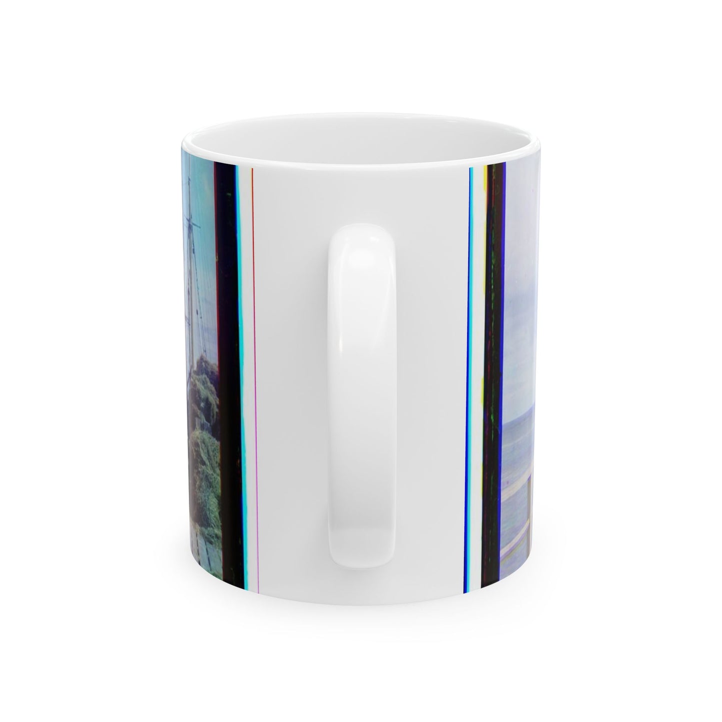 Sorochya Bay. Railroad dam in the Soroka inlet. Arkhangelsk Province, Russia. Beautiful Novelty Ceramic Coffee Mug 11oz