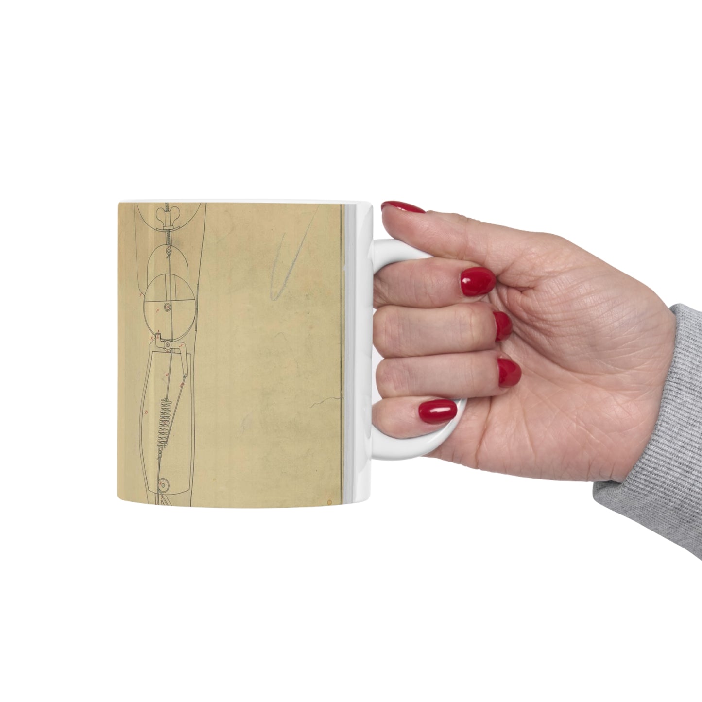 Patent drawing - for Jonathan Russell's Artificial Leg Public domain image Beautiful Novelty Ceramic Coffee Mug 11oz