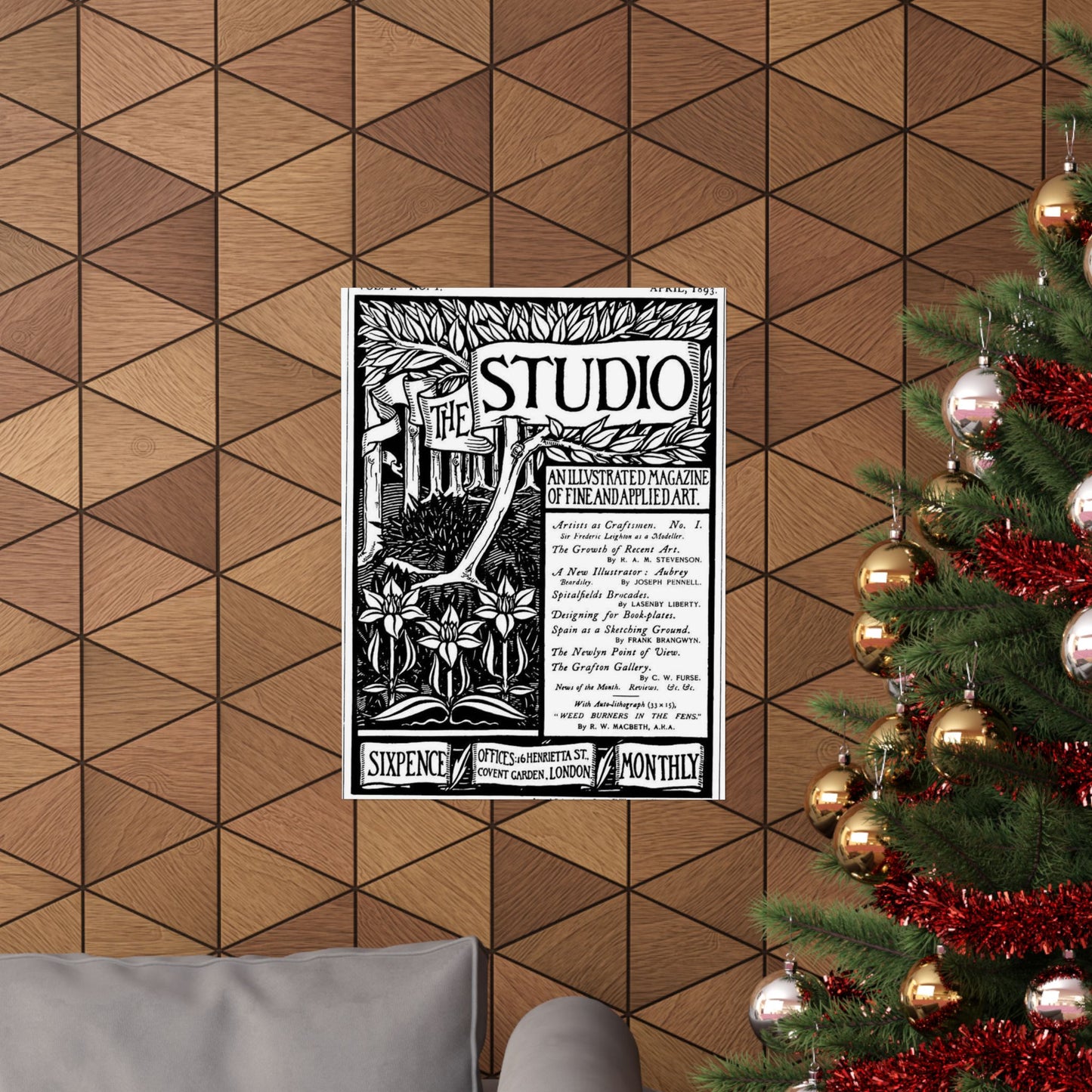 Aubrey Beardsley - Thestudiomagazinefirstcover High Quality Matte Wall Art Poster for Home, Office, Classroom