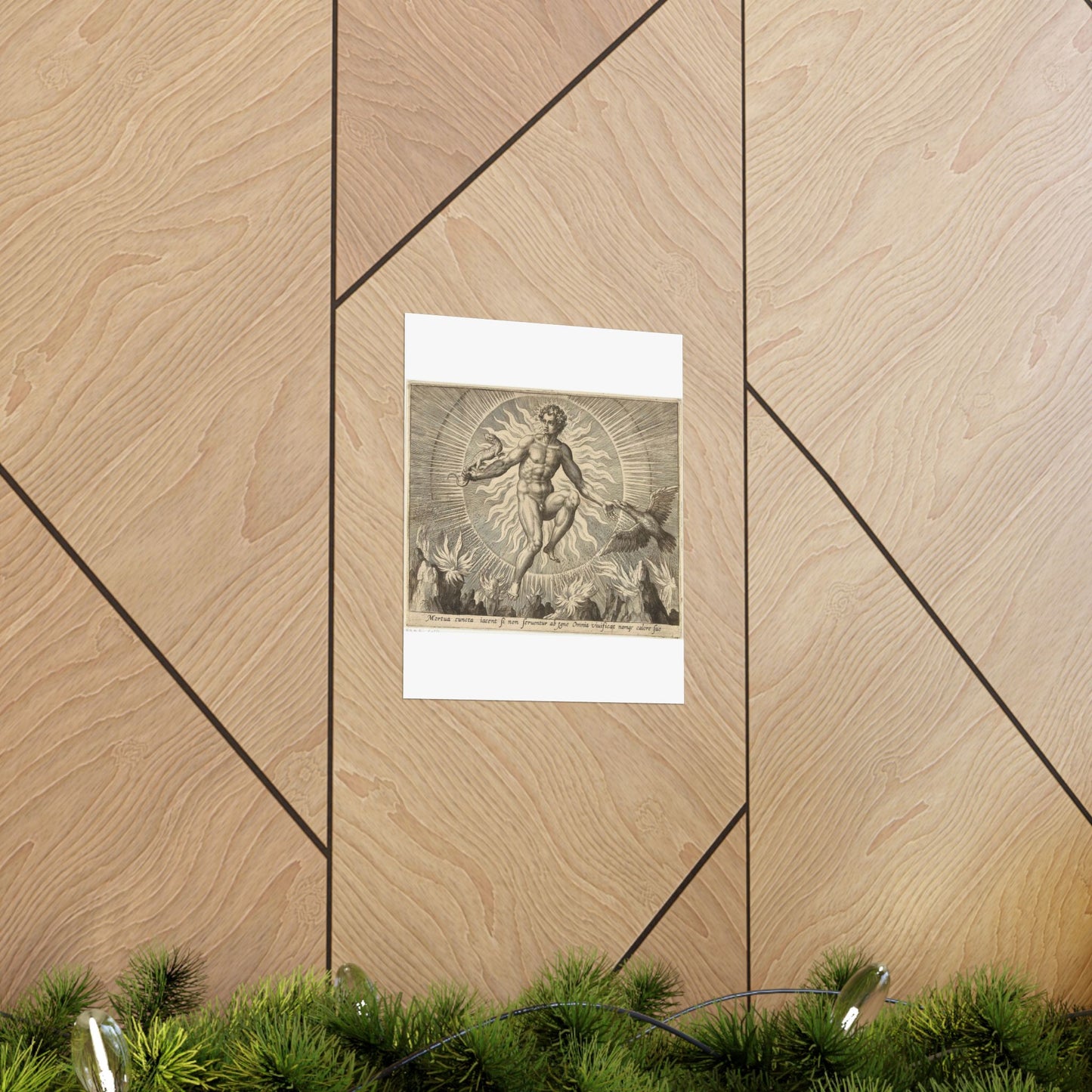 Adriaen Collaert - Vuur - Engraving, Public domain image High Quality Matte Wall Art Poster for Home, Office, Classroom