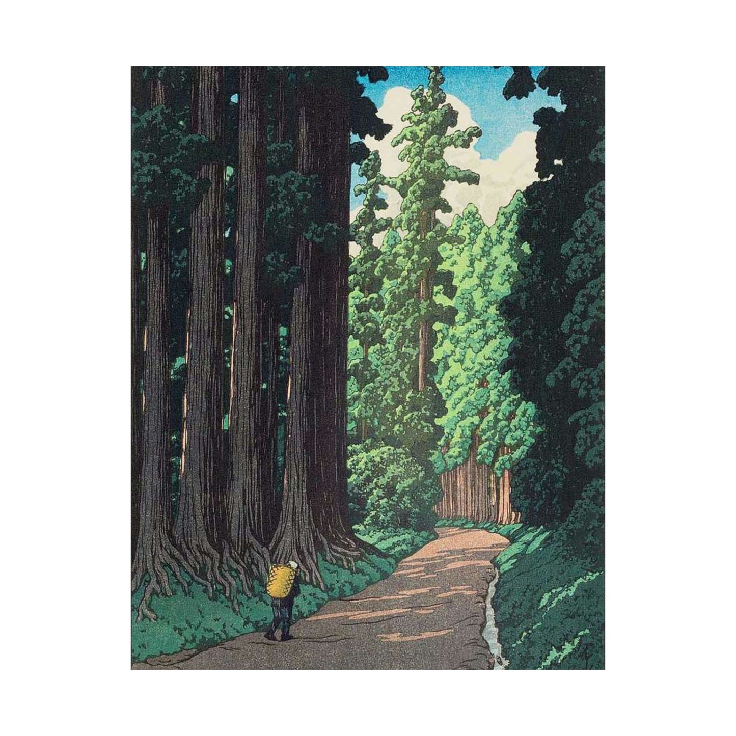 Nikko kaido Hasui Kawase. 1930s Japan, public domain image. High Quality Matte Wall Art Poster for Home, Office, Classroom