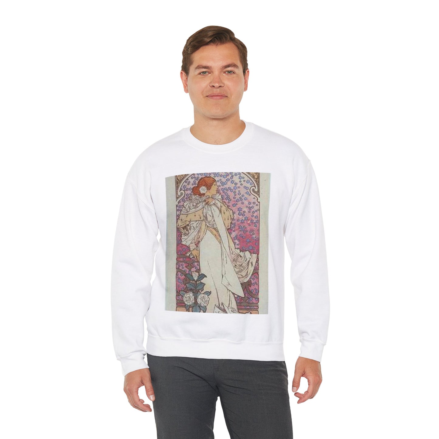 Affiche pour le Théâtre de la Renaissance, "la Dame aux Camélias". White Heavy Blend Adult Crew Neck SweatShirt