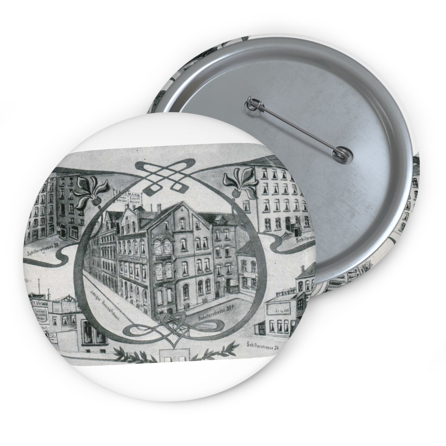 1900 circa Martin Börsmann Schillerstraße Hannover Pin Buttons with Crisp Design