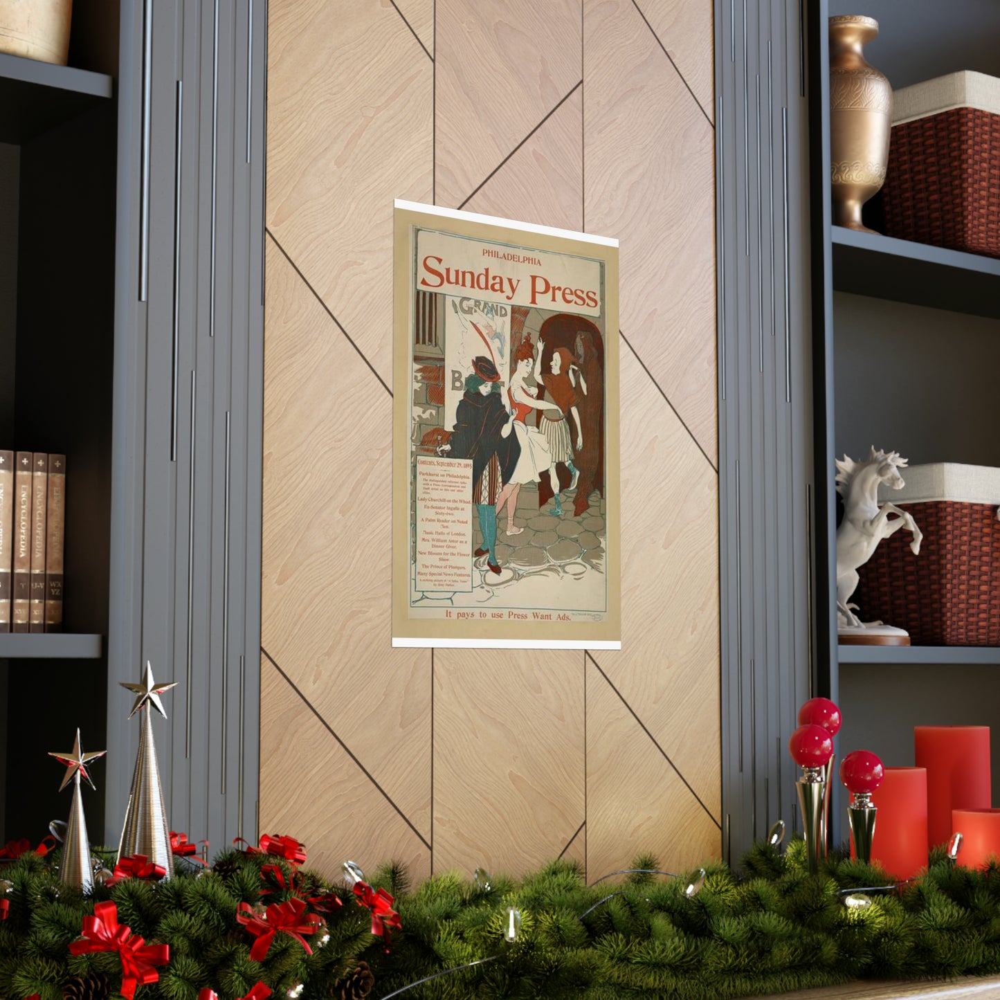 Philadelphia Sunday press. September 29, 1895. High Quality Matte Wall Art Poster for Home, Office, Classroom