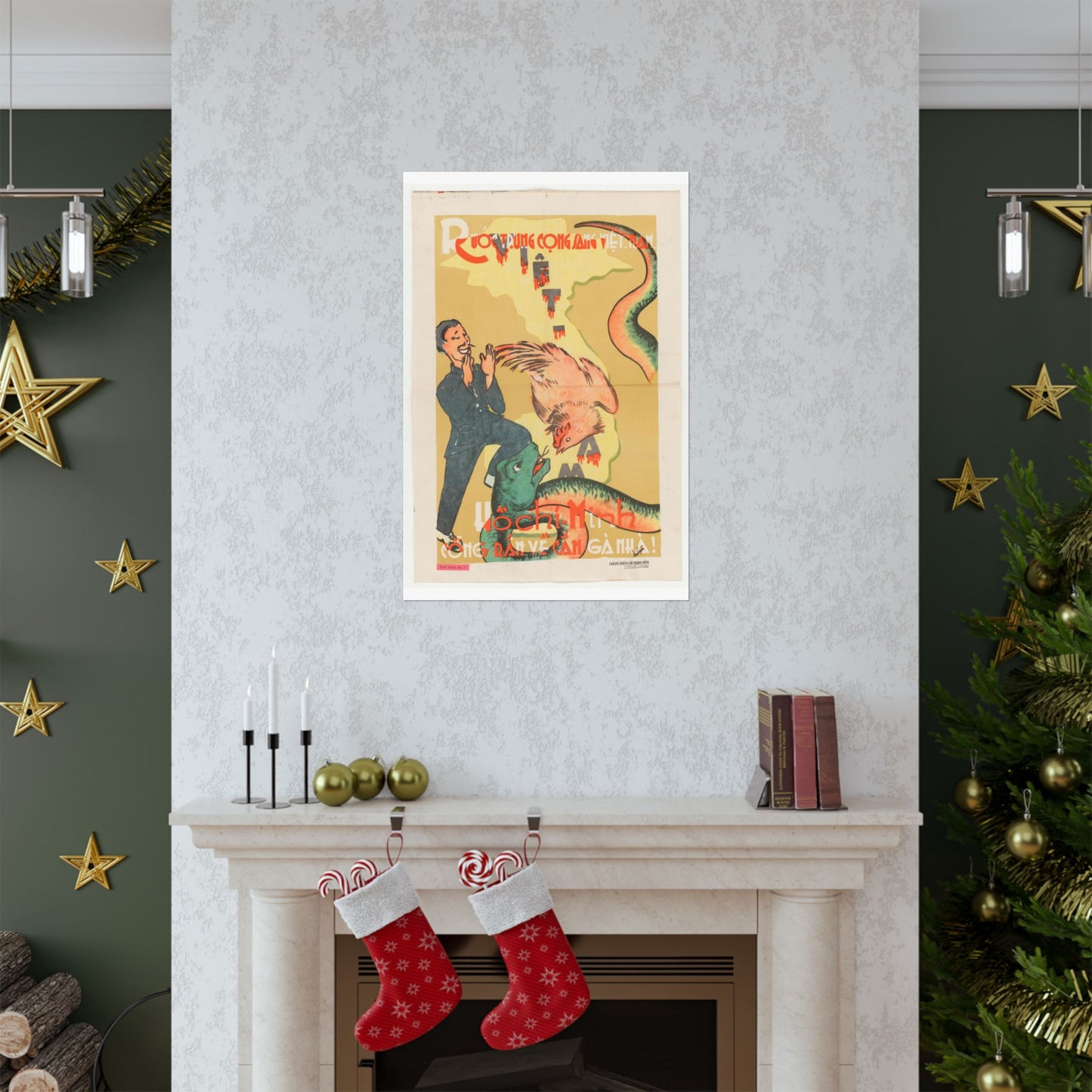 Viet Poster #2, Cold War American Propaganda poster High Quality Matte Wall Art Poster for Home, Office, Classroom