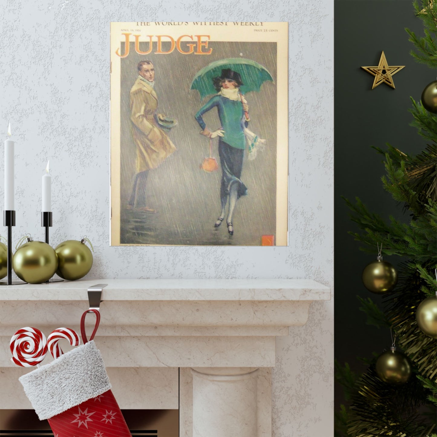 JudgeMagazine19Apr1924 - Art Deco public domain image High Quality Matte Wall Art Poster for Home, Office, Classroom