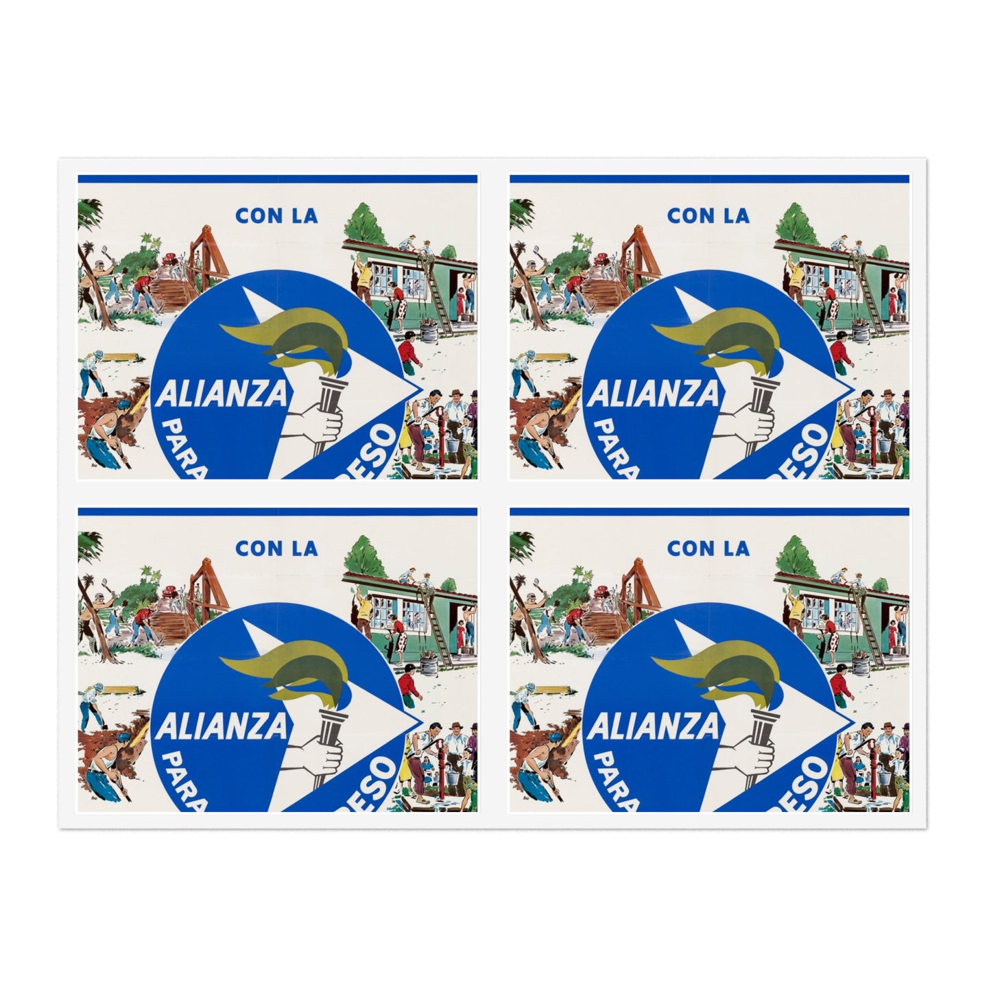 Alliance Posters, Cold War American Propaganda poster Laminated UV Protective Vinyl Stickers