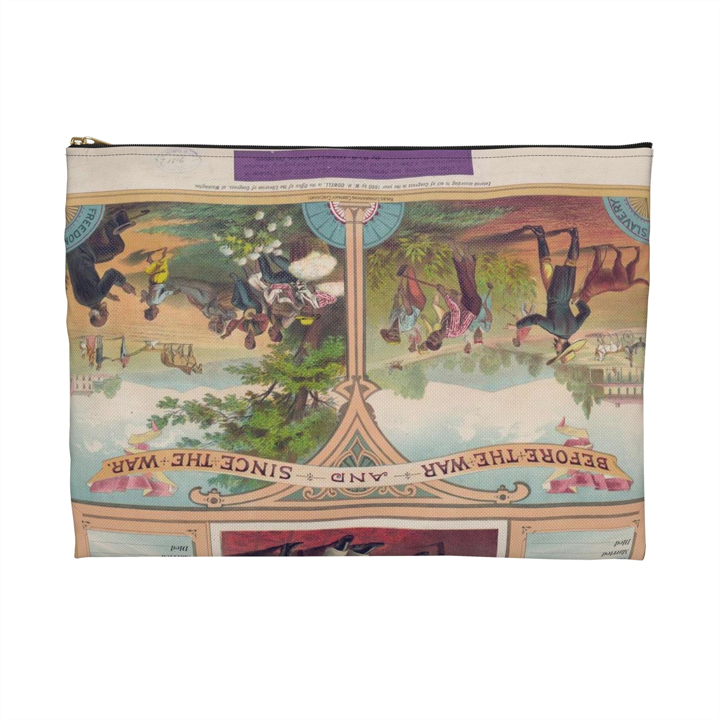 Family record. Before the war and since the war / Krebs Lithographing Company, Cincinnati. Large Organizer Pouch with Black Zipper