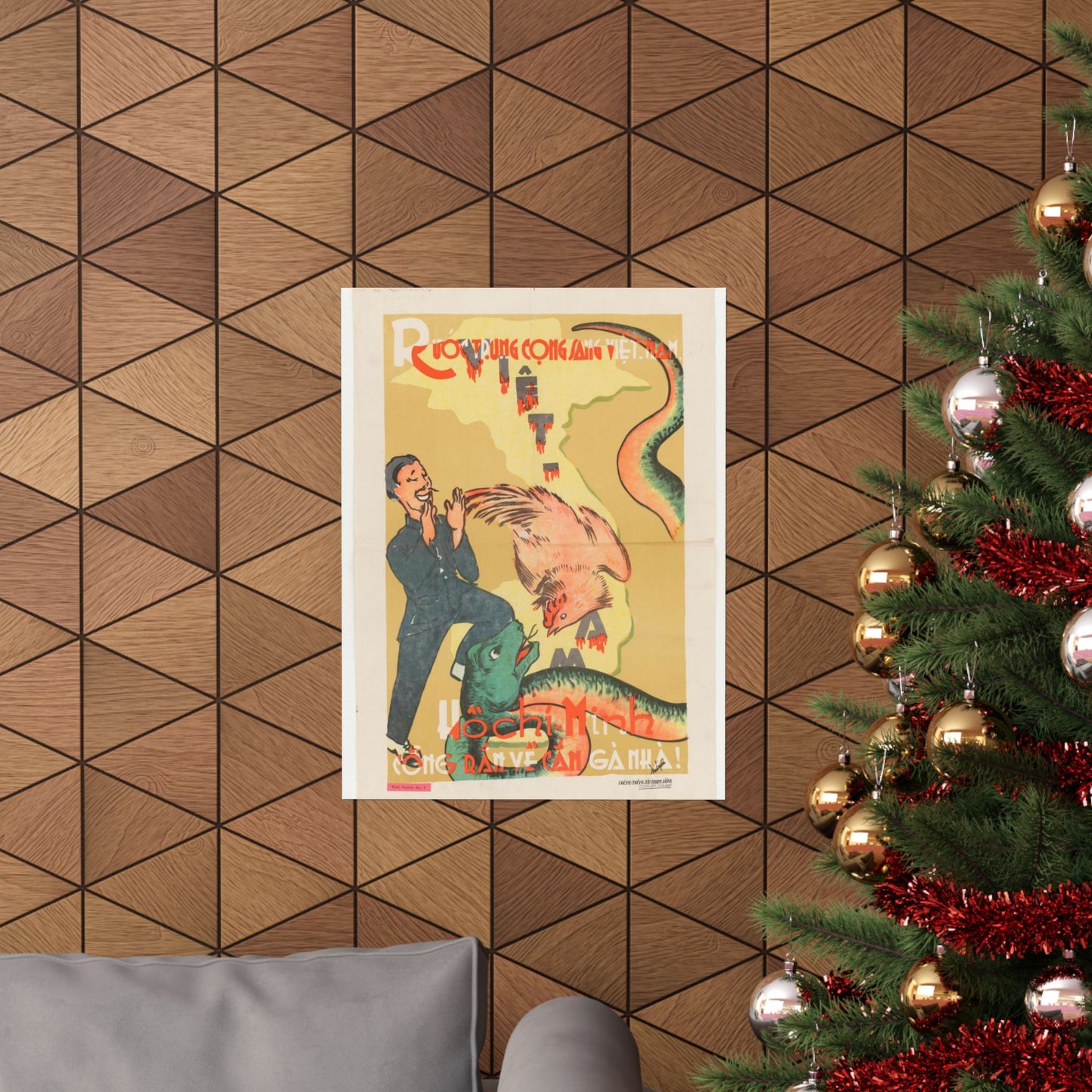 Viet Poster #2, Cold War American Propaganda poster High Quality Matte Wall Art Poster for Home, Office, Classroom