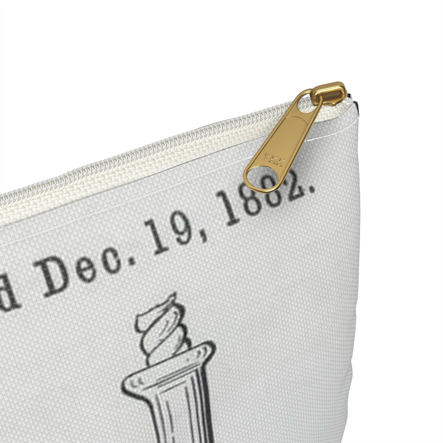 Patent Drawing of Engine - for O. F. Davis' Fire Escape Public domain image Large Organizer Pouch with Black Zipper