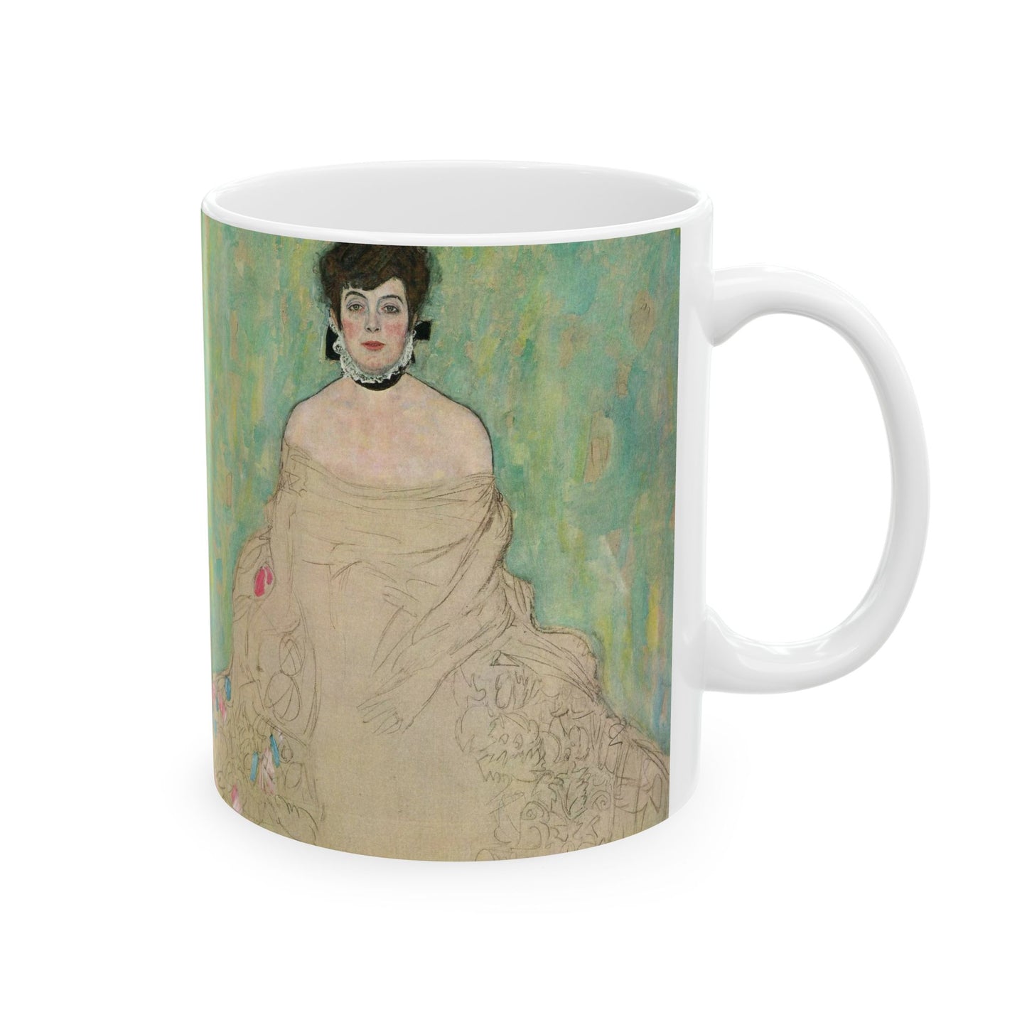 Gustav Klimt - Portrait of Amalie Zuckerkandl - Belvedere 7700 Beautiful Novelty Ceramic Coffee Mug 11oz