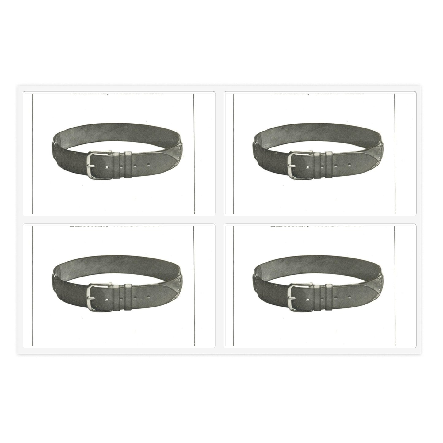 Patent drawing - Leather Waist Belt - . Public domain image Laminated UV Protective Vinyl Stickers