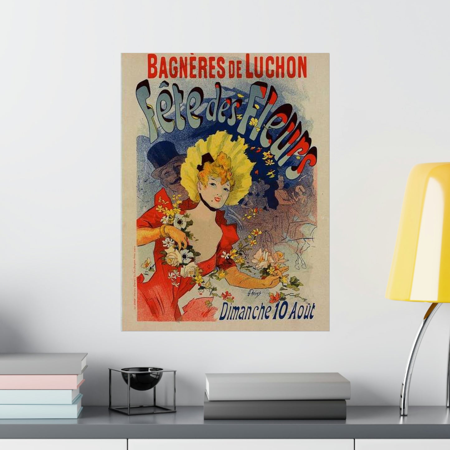 Affiche pour la "Fête des Fleurs de Bagnères-de-Luchon". High Quality Matte Wall Art Poster for Home, Office, Classroom