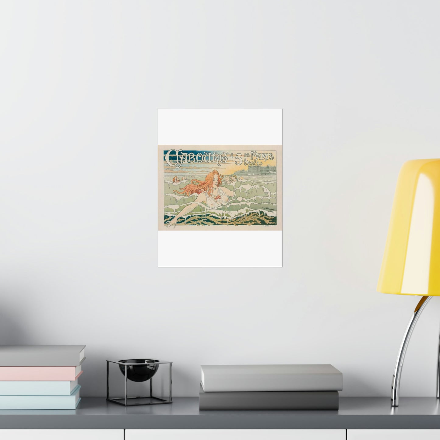 Affiche belge pour le "Casino de Cabourg". High Quality Matte Wall Art Poster for Home, Office, Classroom
