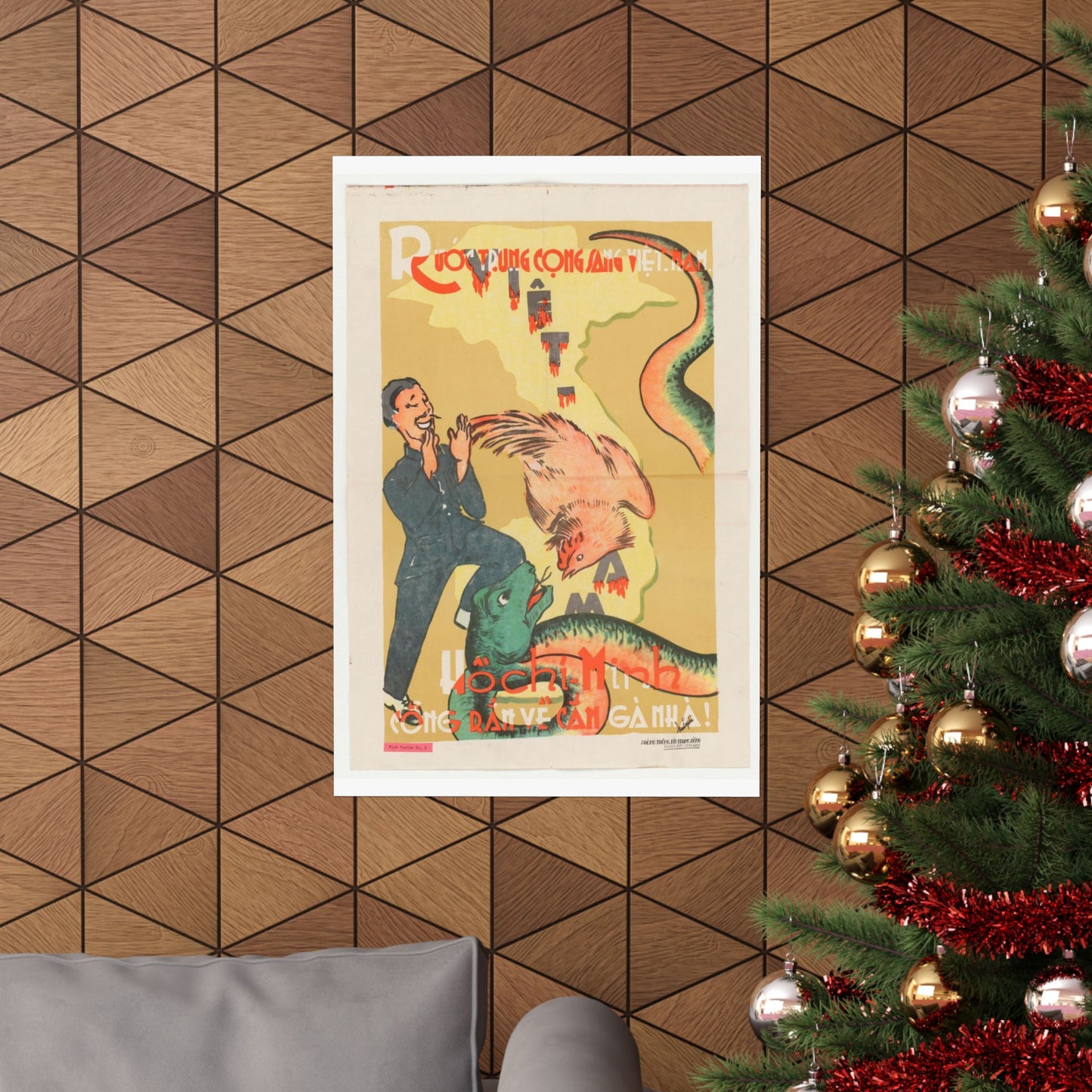 Viet Poster #2, Cold War American Propaganda poster High Quality Matte Wall Art Poster for Home, Office, Classroom