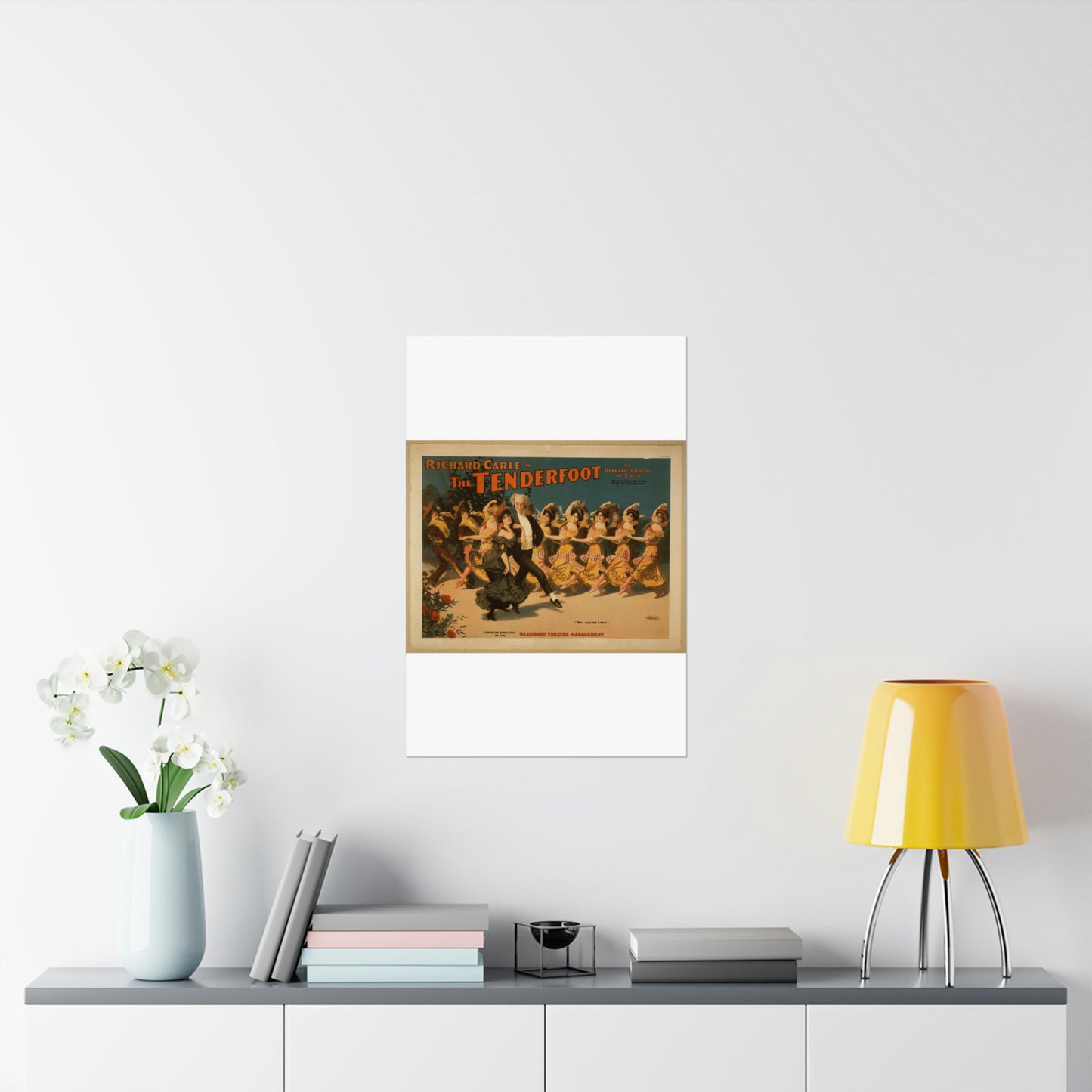 Richard Carle in The tenderfoot an operatic comedy in 3 acts : book by Richard Carle ; music by H.L. Heartz. High Quality Matte Wall Art Poster for Home, Office, Classroom