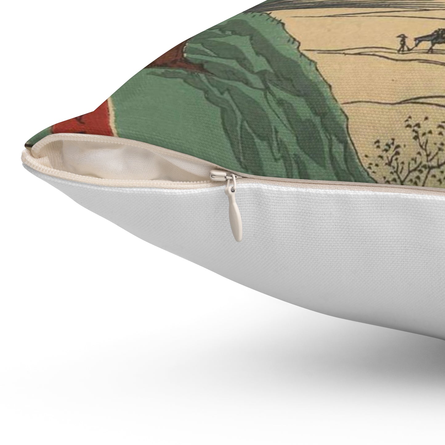 Gajō icchō, Ando Hiroshige - Public domain portrait drawing Decorative Accent Square Pillow