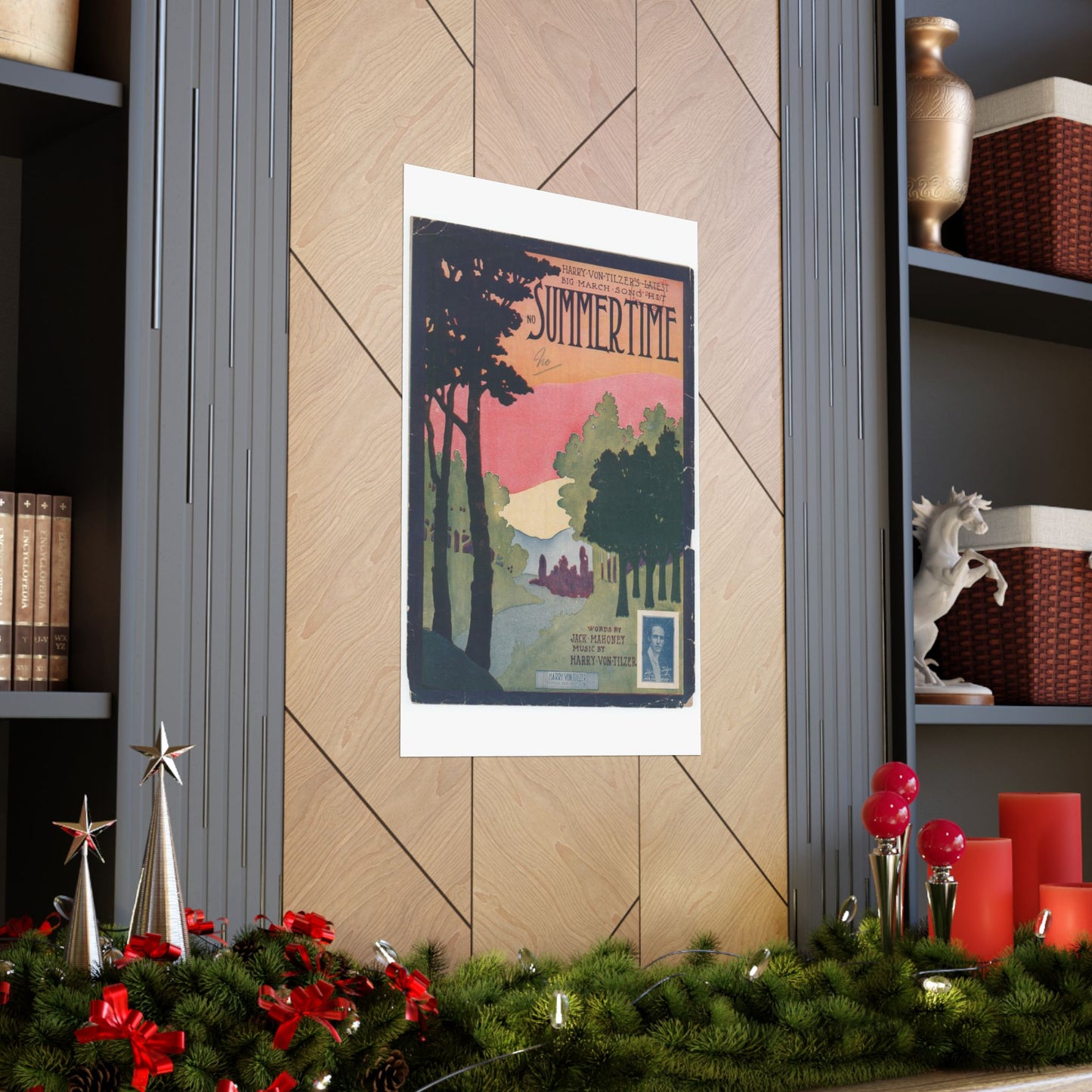Summertime, musical notation - Public domain American sheet music High Quality Matte Wall Art Poster for Home, Office, Classroom