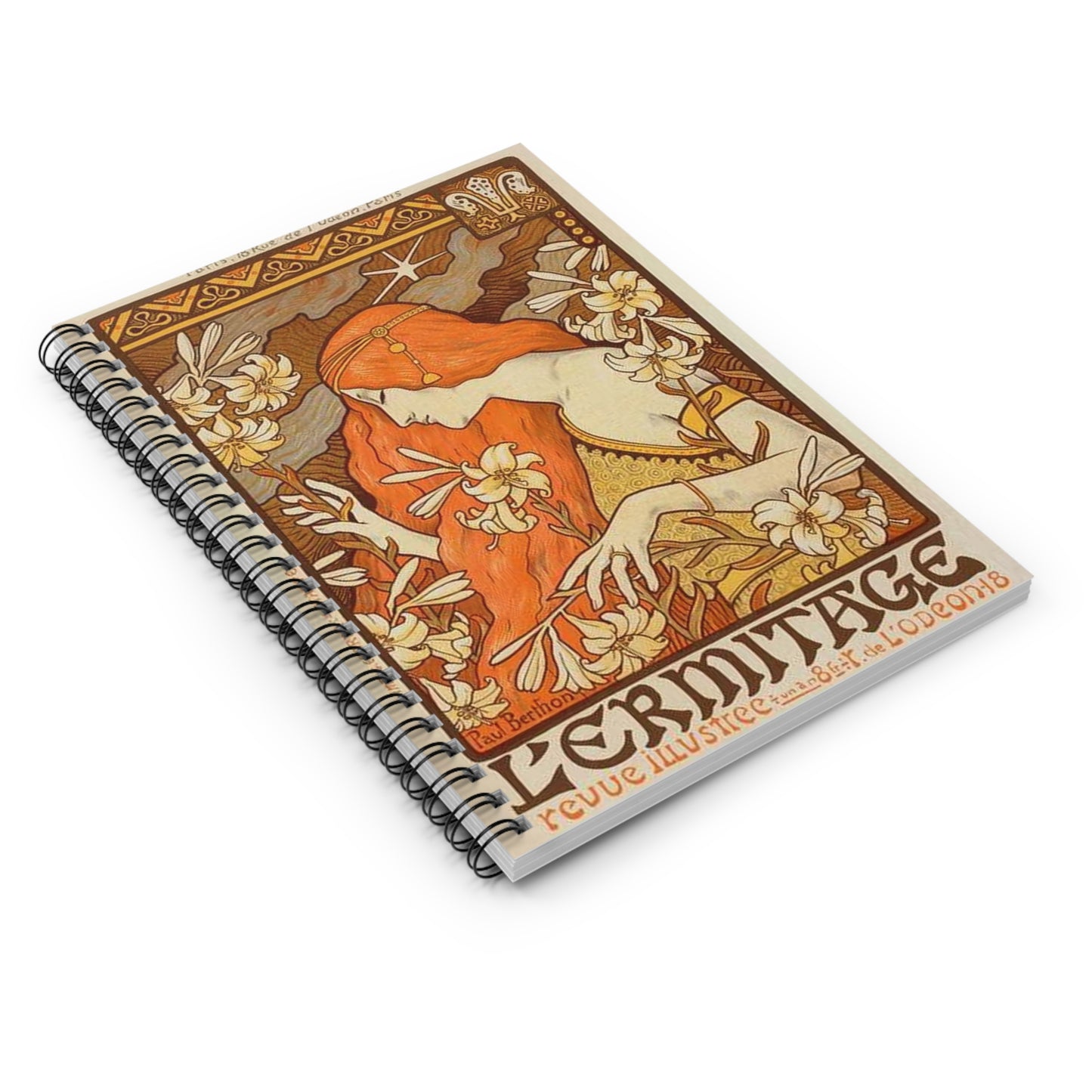 Paul Emile Berthon - Affiche pour la Revue "l'Érmitage. Spiral Bound Ruled Notebook with Printed Cover