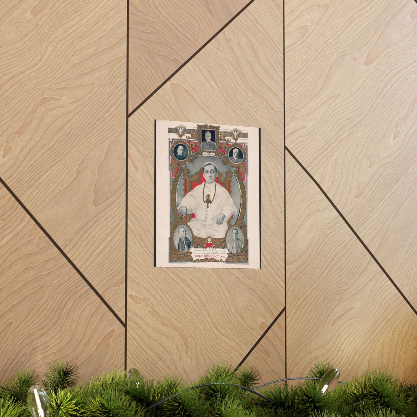 Pope Benedict XV: Cardinal Giacomo Della Chiese, Archbishop of Bologna, Elected Supreme Pontiff of the Catholic Church, September 3, 1914 High Quality Matte Wall Art Poster for Home, Office, Classroom