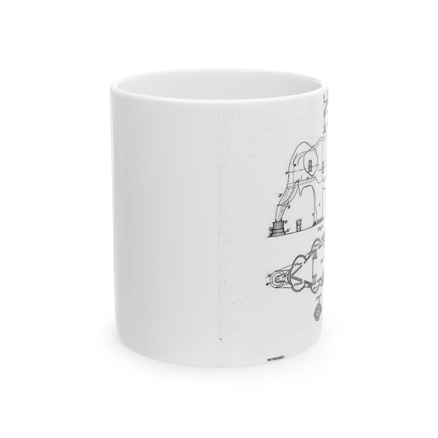 Patent Drawing of Engine - Lucy-USpatent268503 1882 Public domain image Beautiful Novelty Ceramic Coffee Mug 11oz