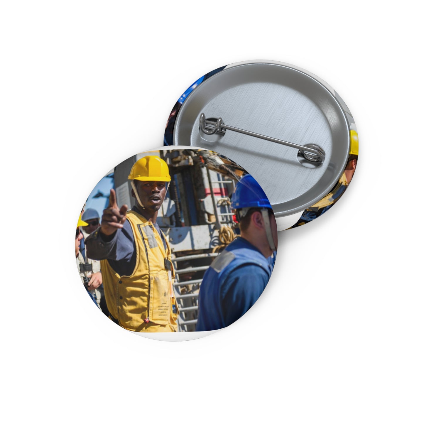 Seaman Glenrick Henry directs crew members as rig captain Pin Buttons with Crisp Design