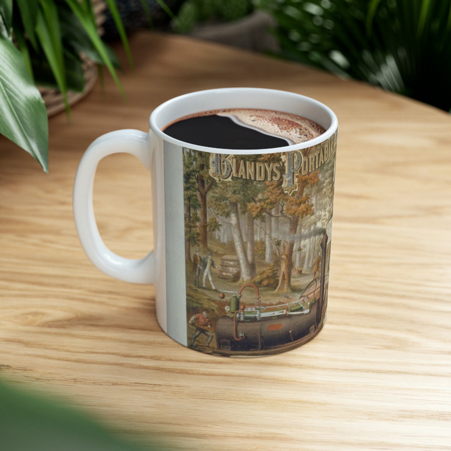 Blandy's portable steam engine and saw mills, Zanesville & Newark Ohio Beautiful Novelty Ceramic Coffee Mug 11oz