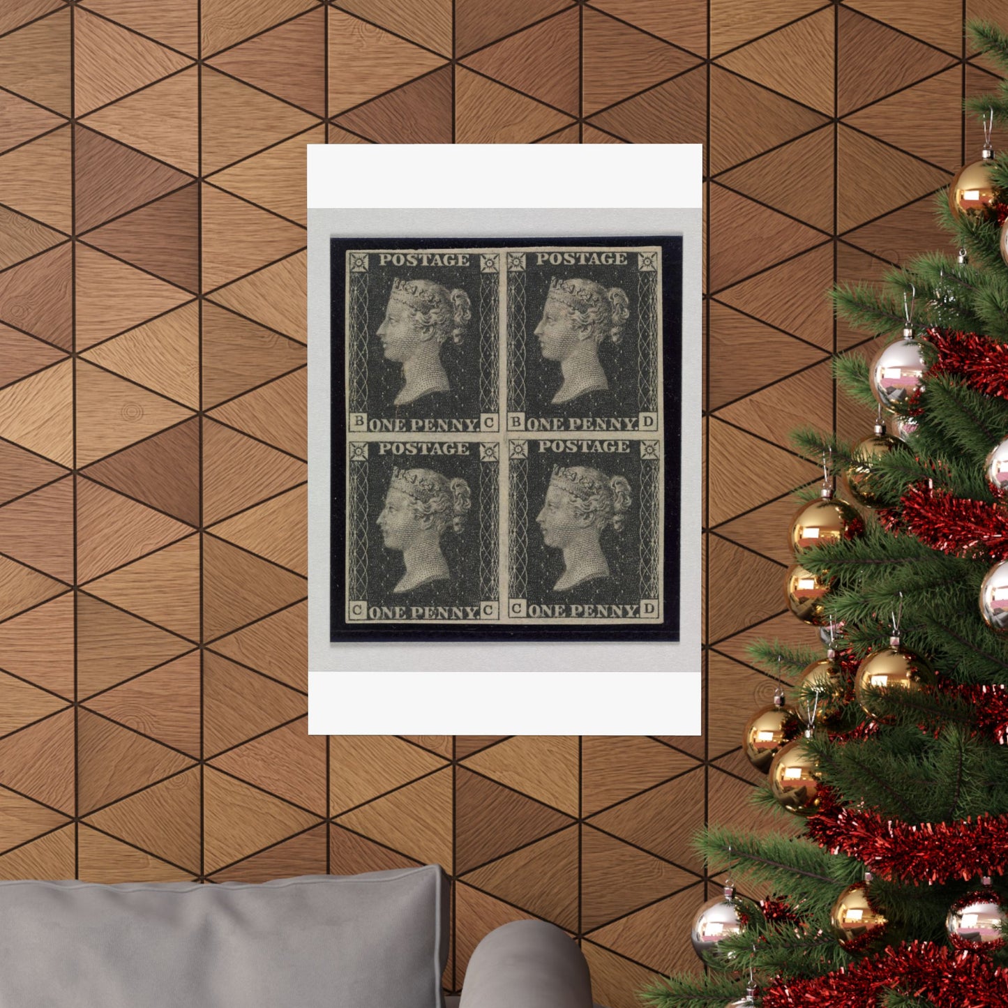"Penny Black" postage stamps - postal stamp High Quality Matte Wall Art Poster for Home, Office, Classroom