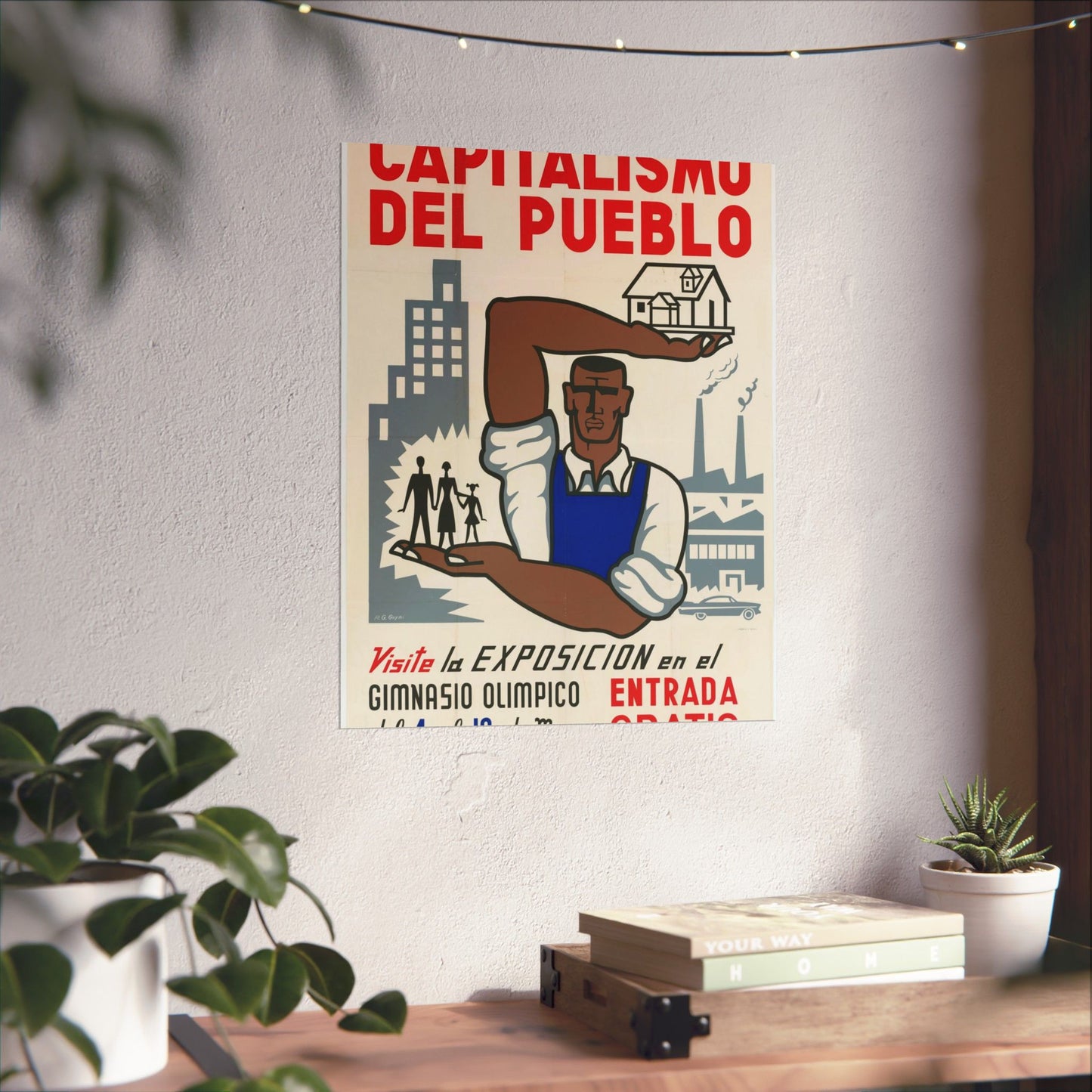 People's Capitalism Poster, United States information service propaganda High Quality Matte Wall Art Poster for Home, Office, Classroom