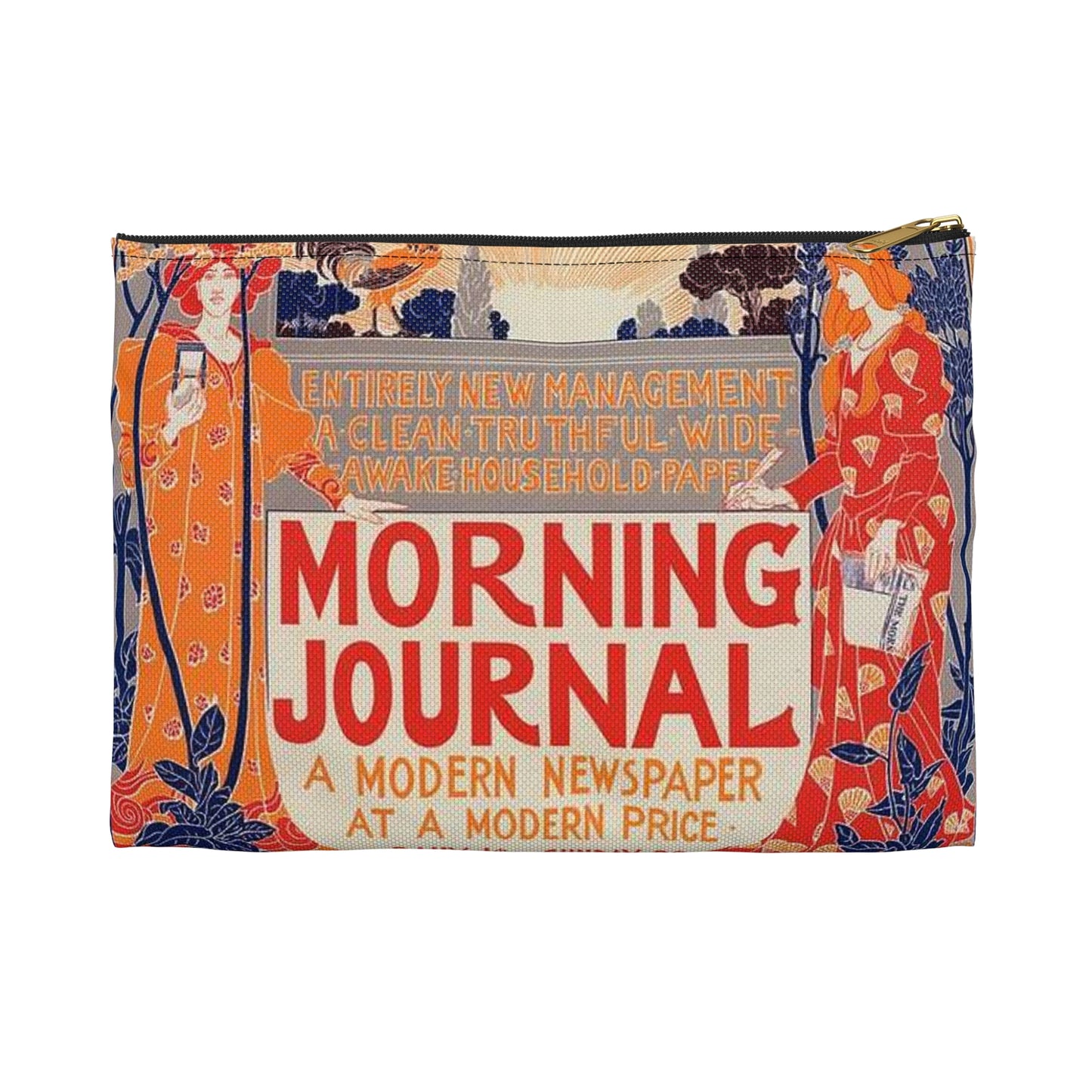 Louis Rhead - Affiche américaine pour le "Morning Journal". Large Organizer Pouch with Black Zipper