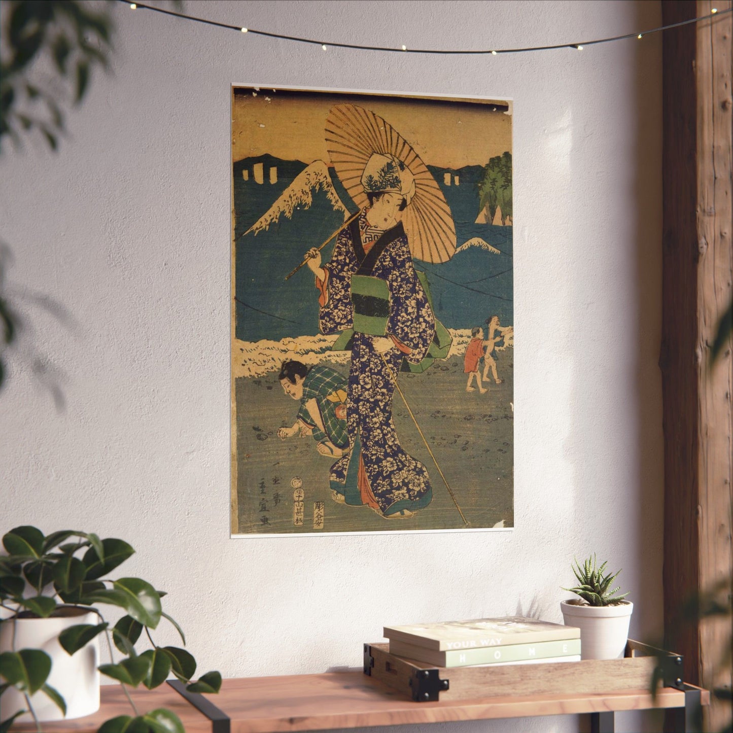 NDL-DC 1301718 03-Utagawa Hiroshige II-相州江のしま詣之図-安政1-crd High Quality Matte Wall Art Poster for Home, Office, Classroom