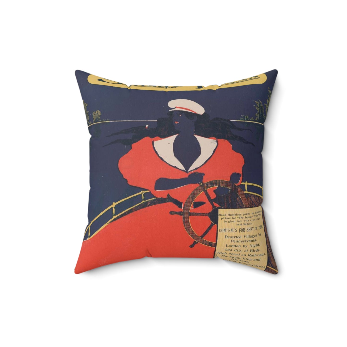 Contents for Sept. 8, 1895: Deserted villages in Pennsylvania.. Decorative Accent Square Pillow