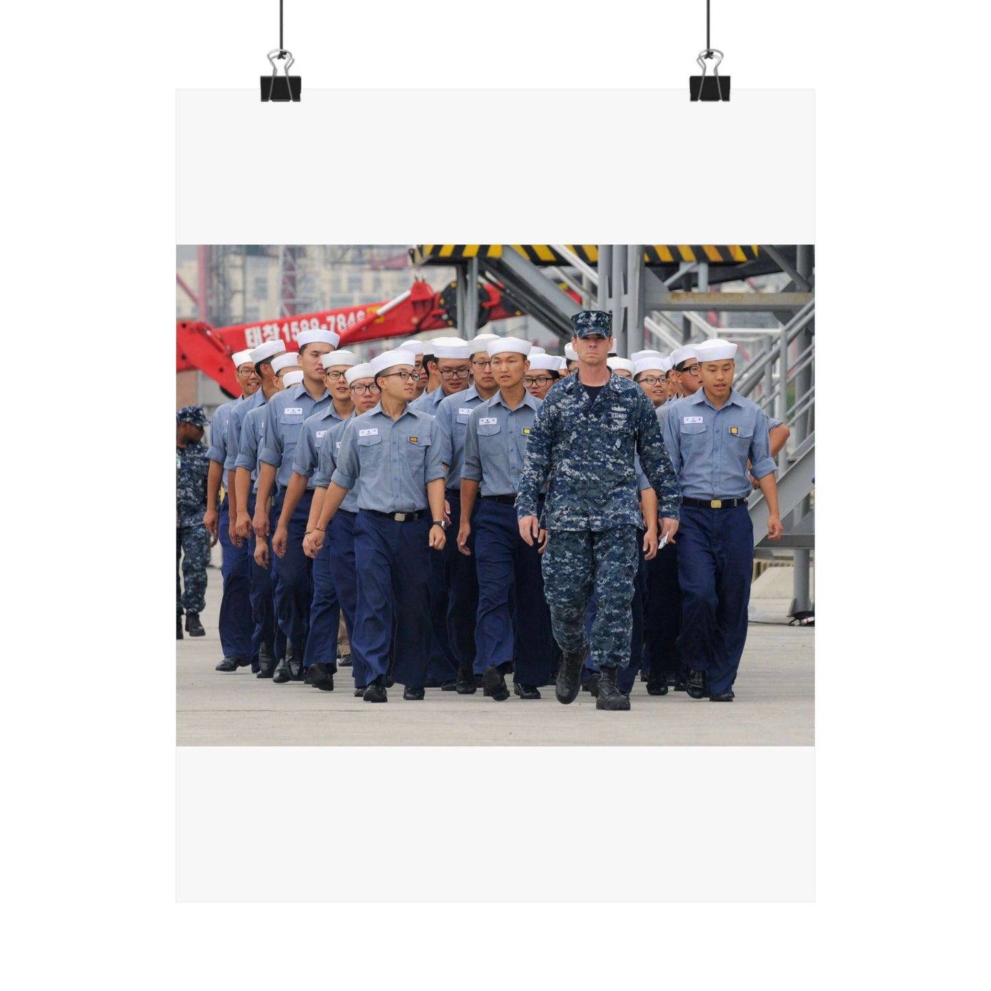 Petty Officer 1st Class Jerry Foltz escorts Republic High Quality Matte Wall Art Poster for Home, Office, Classroom