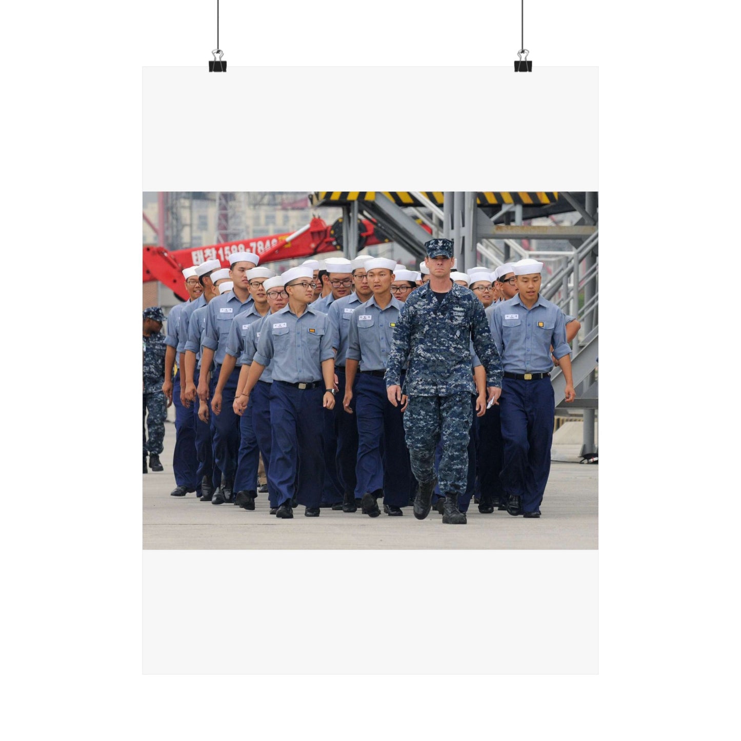 Petty Officer 1st Class Jerry Foltz escorts Republic High Quality Matte Wall Art Poster for Home, Office, Classroom