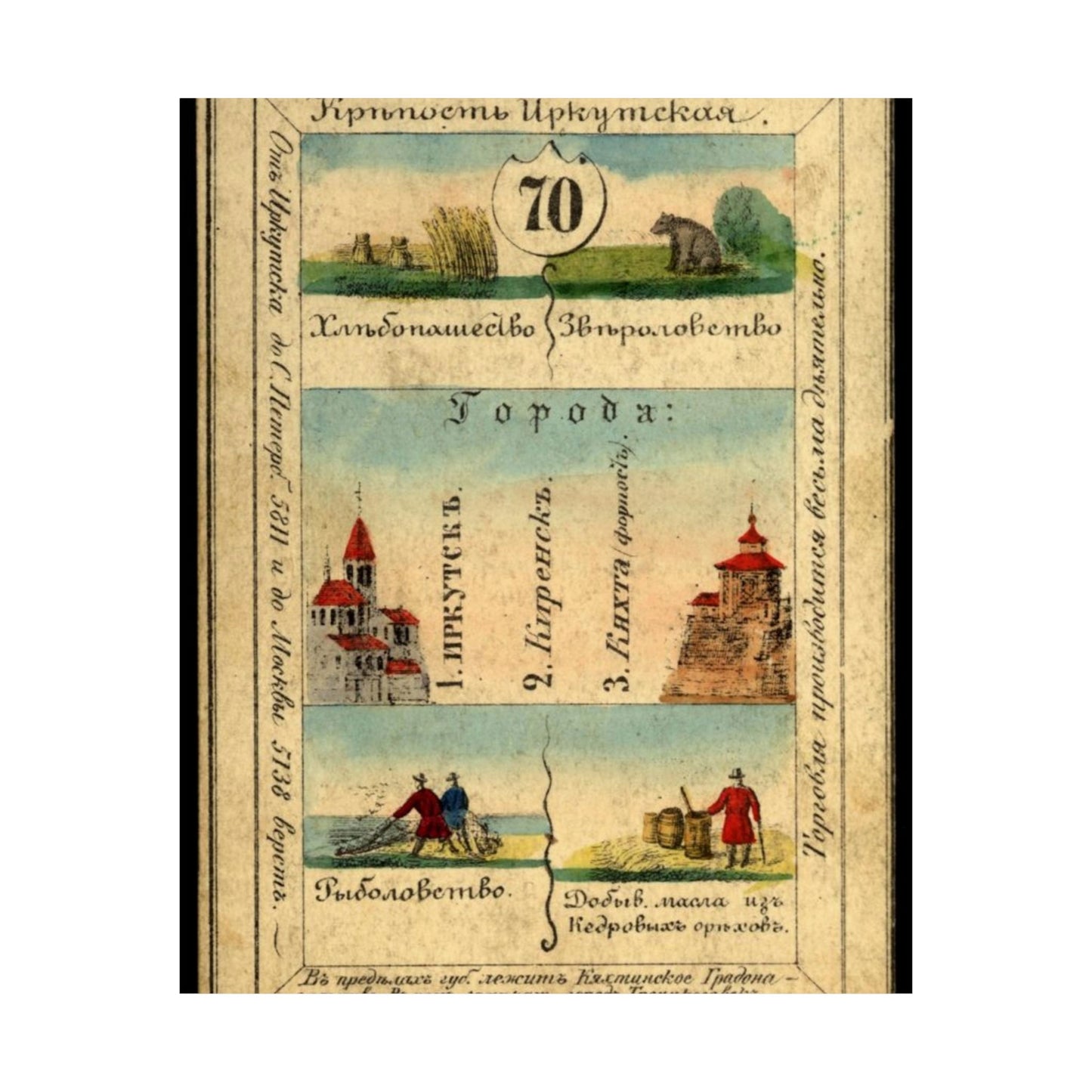 Irkutsk Province, Russian empire, 1856 High Quality Matte Wall Art Poster for Home, Office, Classroom