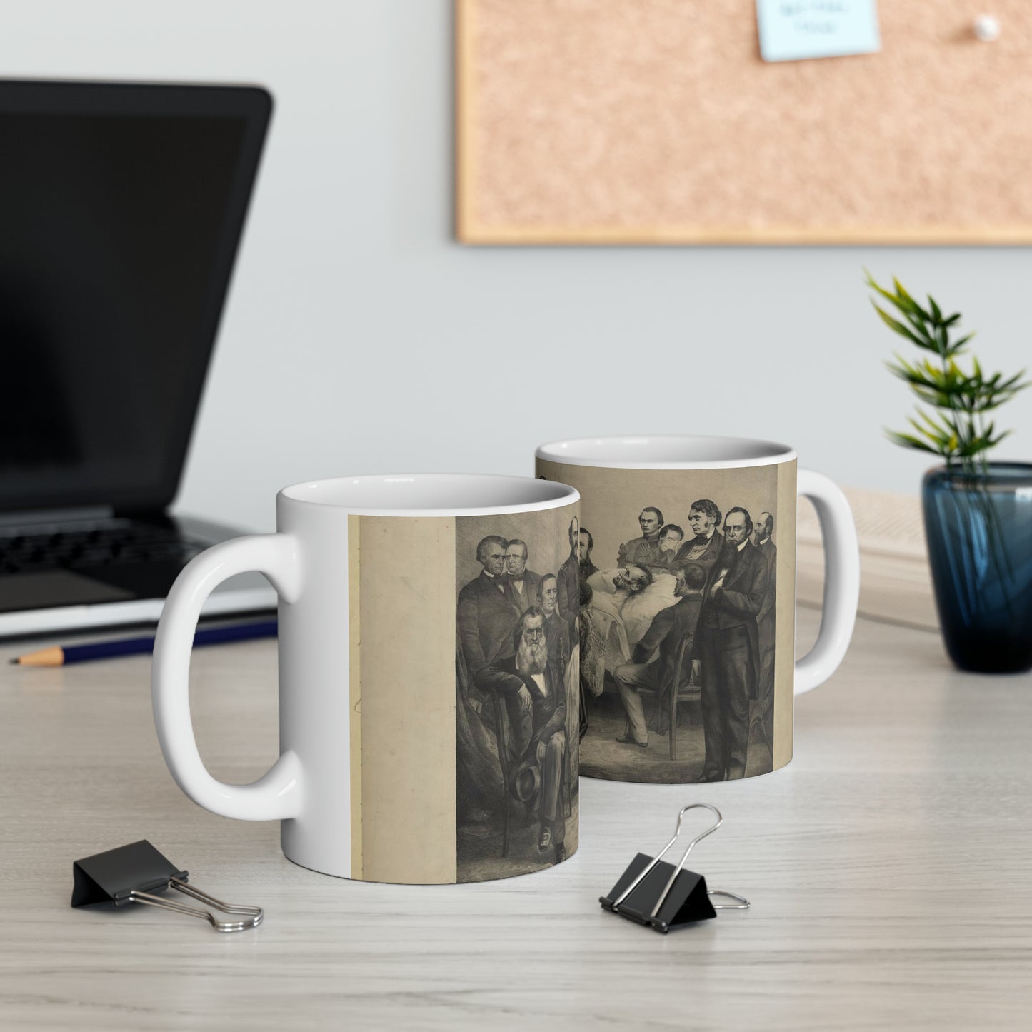 Death bed of Lincoln / A. Brett & Co. 83 Nassau St. Beautiful Novelty Ceramic Coffee Mug 11oz