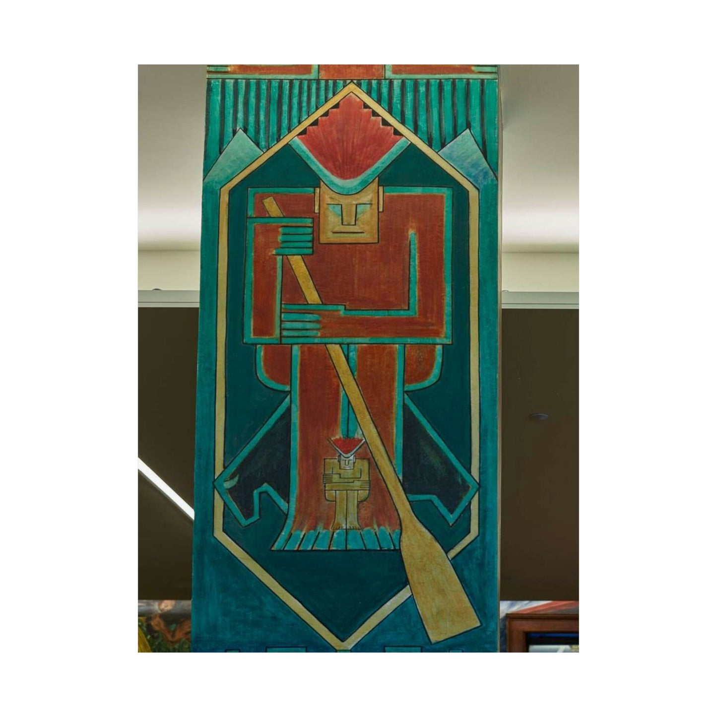 One of several Great Depression-era murals mounted in the World Food Prize Hall of Laureates Building, once the Des Moines, Iowa, Public Library High Quality Matte Wall Art Poster for Home, Office, Classroom