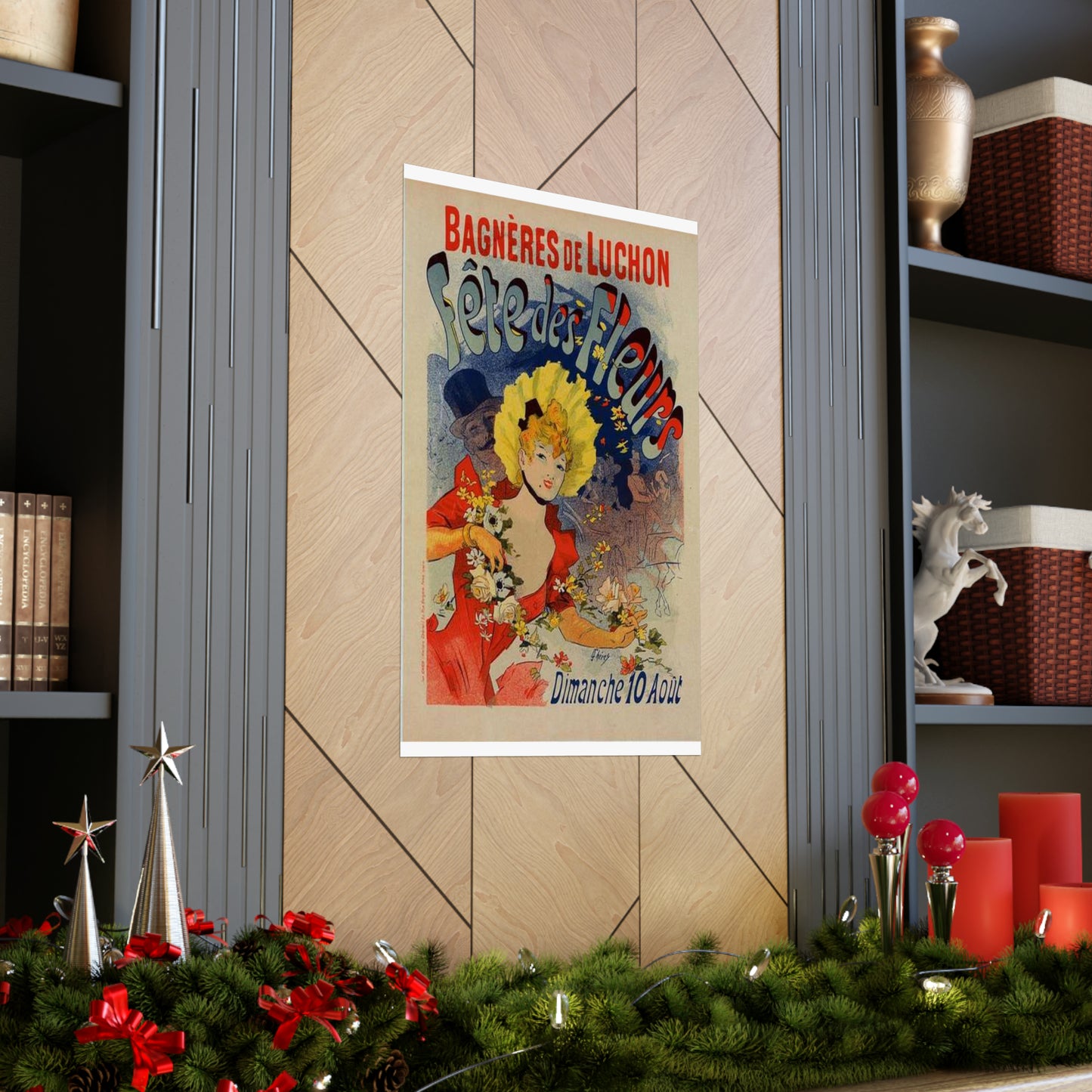 Affiche pour la "Fête des Fleurs de Bagnères-de-Luchon". High Quality Matte Wall Art Poster for Home, Office, Classroom