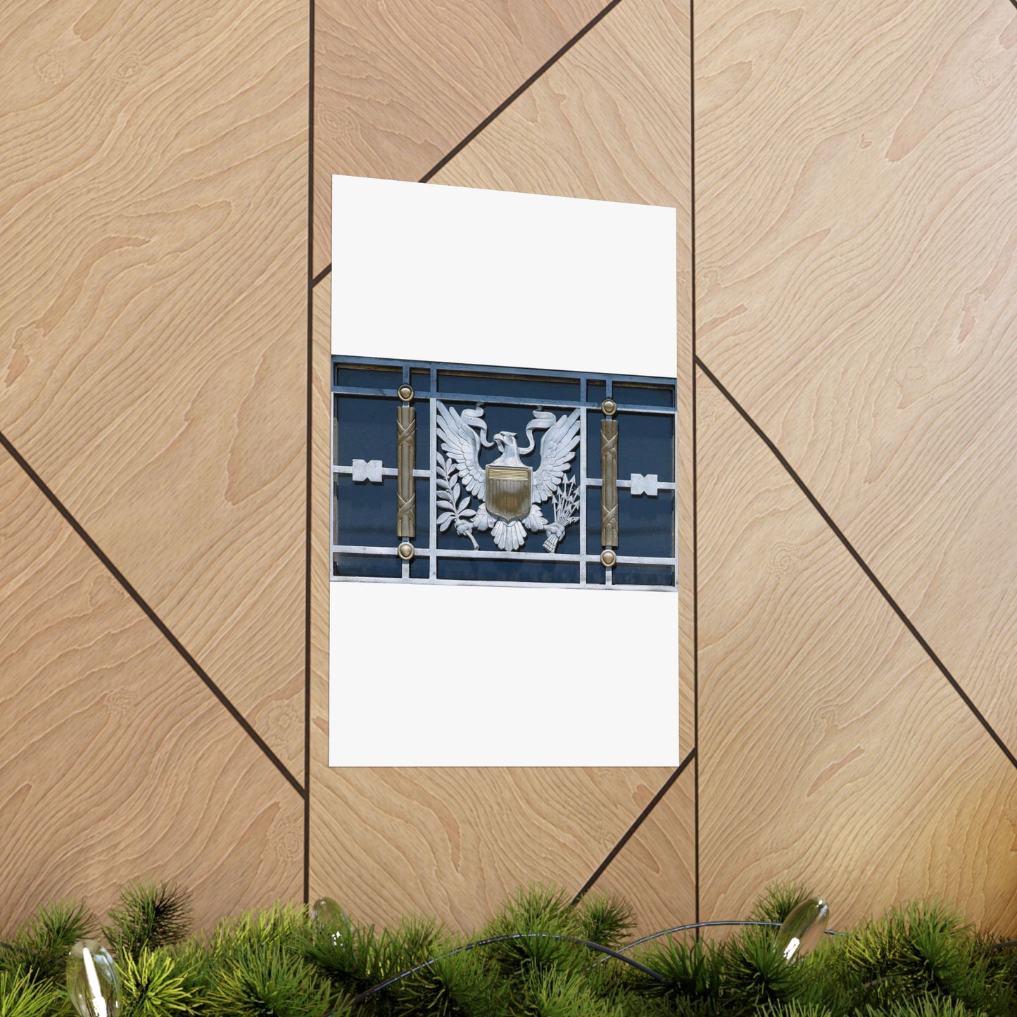 Door detail, Robert J. Nealon Federal Building and U.S. Courthouse, Scranton, Pennsylvania High Quality Matte Wall Art Poster for Home, Office, Classroom