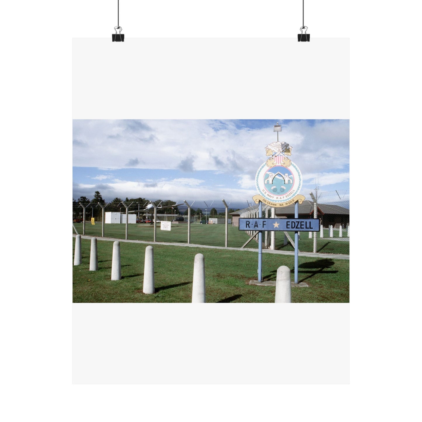 Front RAF Edzell, Scotland, location of 17th Surveillance Squadron. Exact Date Shot Unknown High Quality Matte Wall Art Poster for Home, Office, Classroom