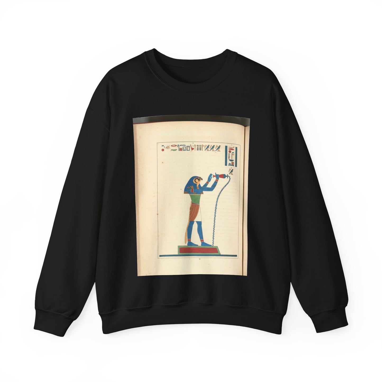 Thoth Trismégiste, le premier Hermès, Hermès Trismégiste. Black Heavy Blend Adult Crew Neck SweatShirt