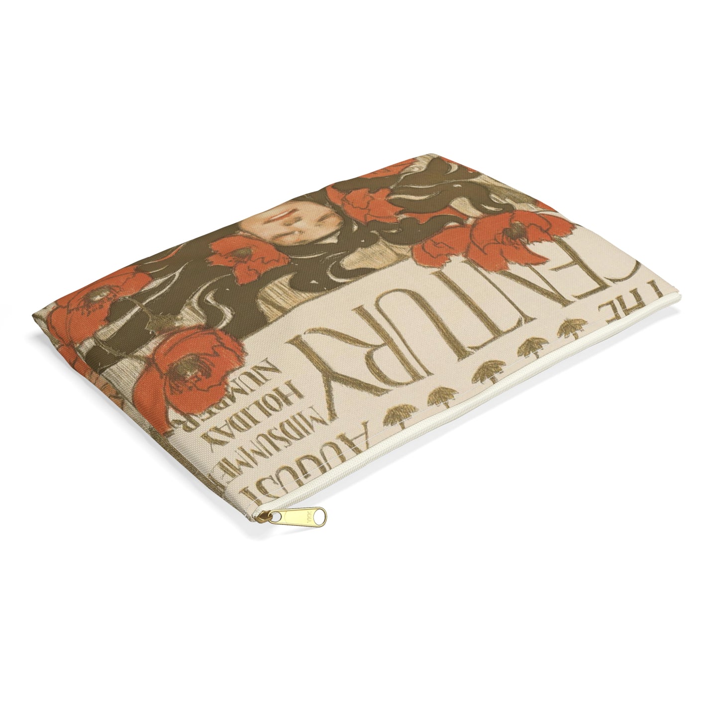 The century, August, midsummer holiday number Large Organizer Pouch with Black Zipper