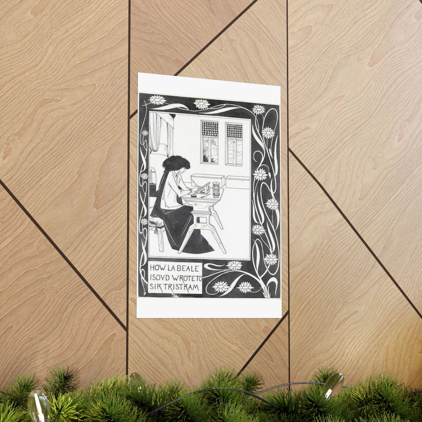 How la Beale Isoud wrote to Sir Tristram High Quality Matte Wall Art Poster for Home, Office, Classroom