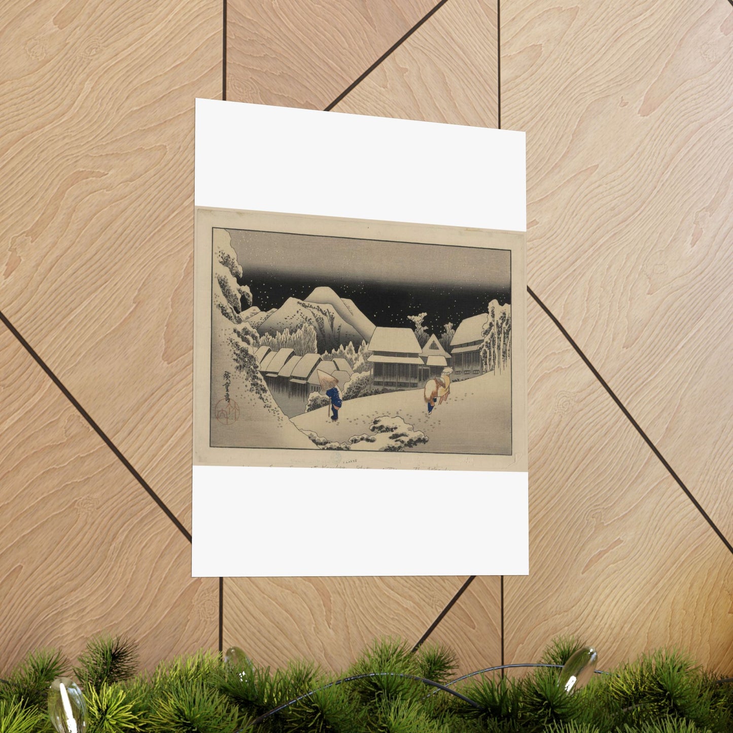 Utagawa Hiroshige - Kanbara, Ando Hiroshige - Ukiyo e print High Quality Matte Wall Art Poster for Home, Office, Classroom