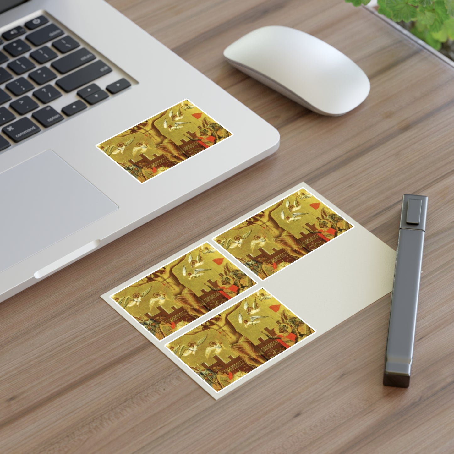 Crucifixion by Paolo Veneziano (Byzantine museum) Laminated UV Protective Vinyl Stickers