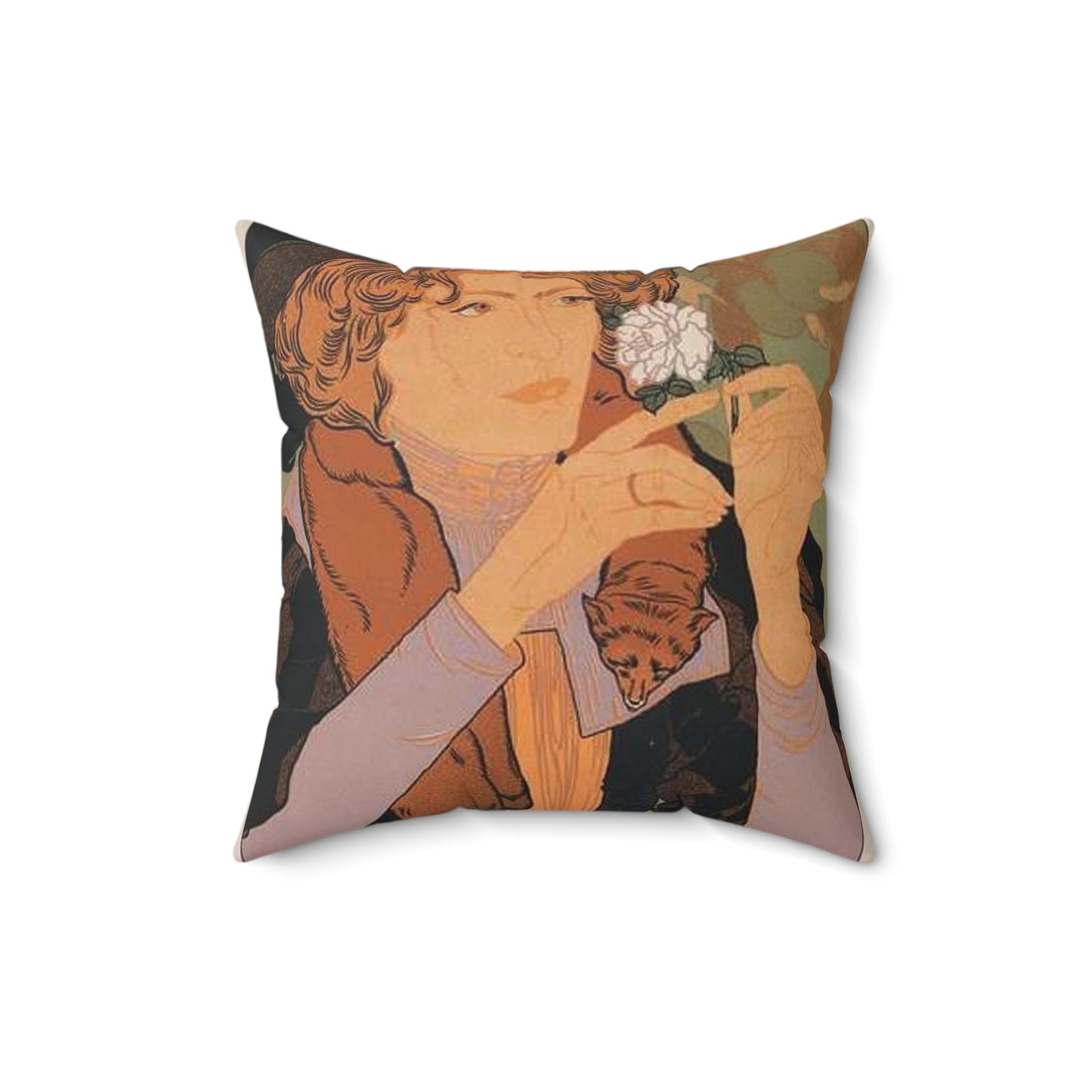 Affiche pour le Salon des Cent, "5e Exposition d'Art". Decorative Accent Square Pillow