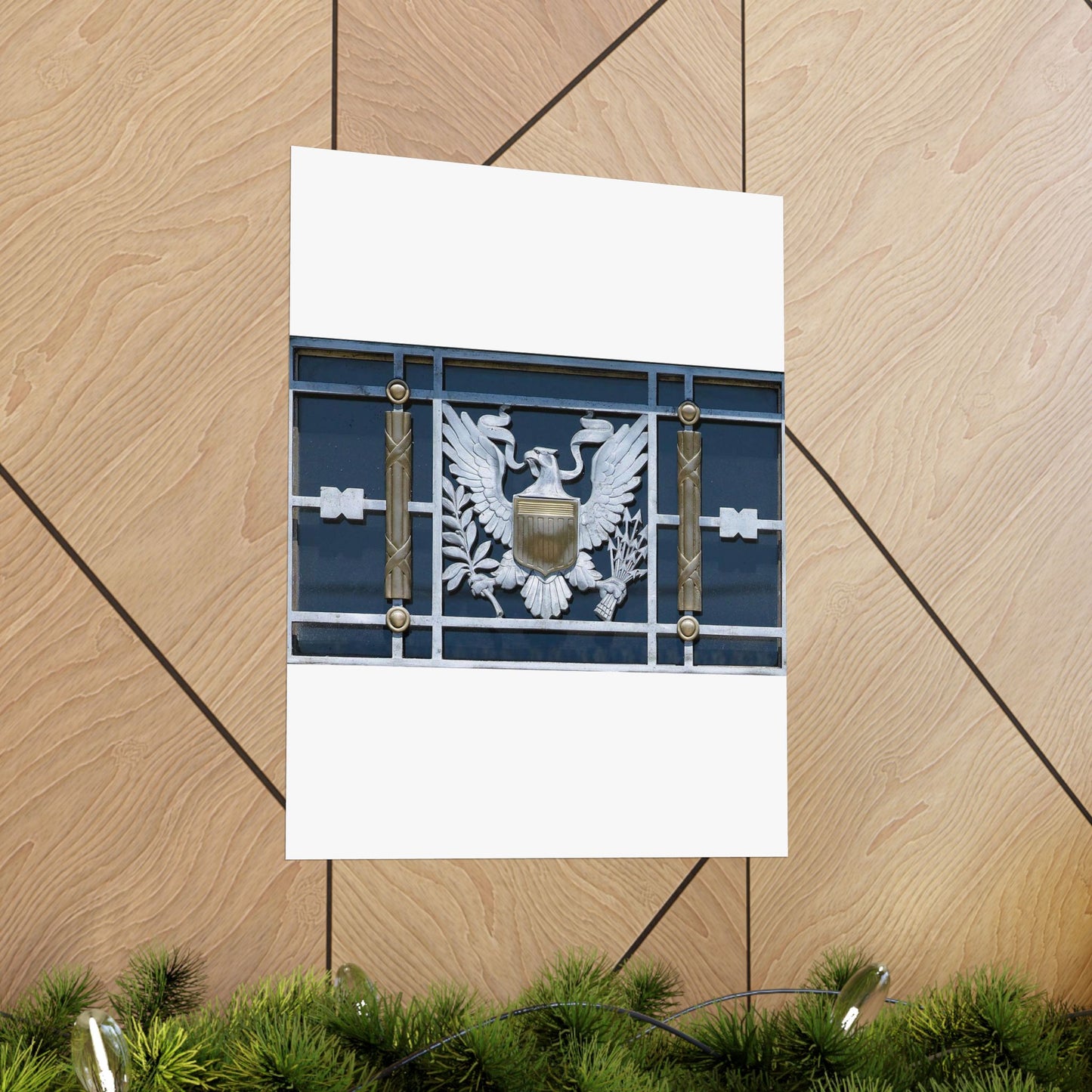 Door detail, Robert J. Nealon Federal Building and U.S. Courthouse, Scranton, Pennsylvania High Quality Matte Wall Art Poster for Home, Office, Classroom